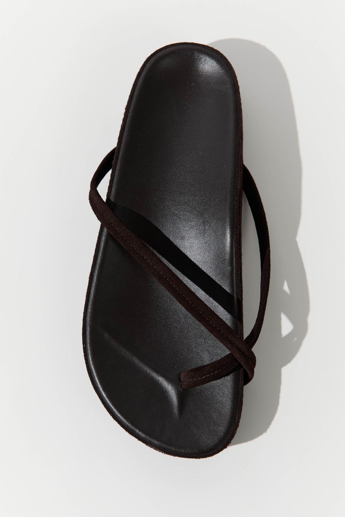 Suede Cross Strap Flatform - Coffee