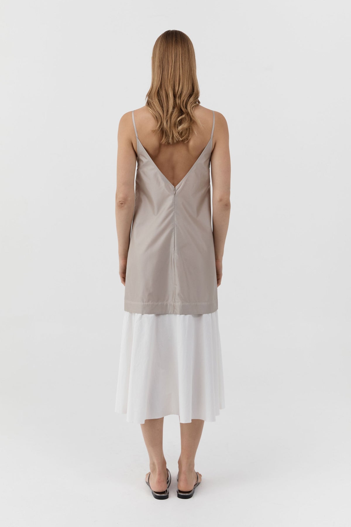 Paper Taffeta Petticoat Dress - Fog