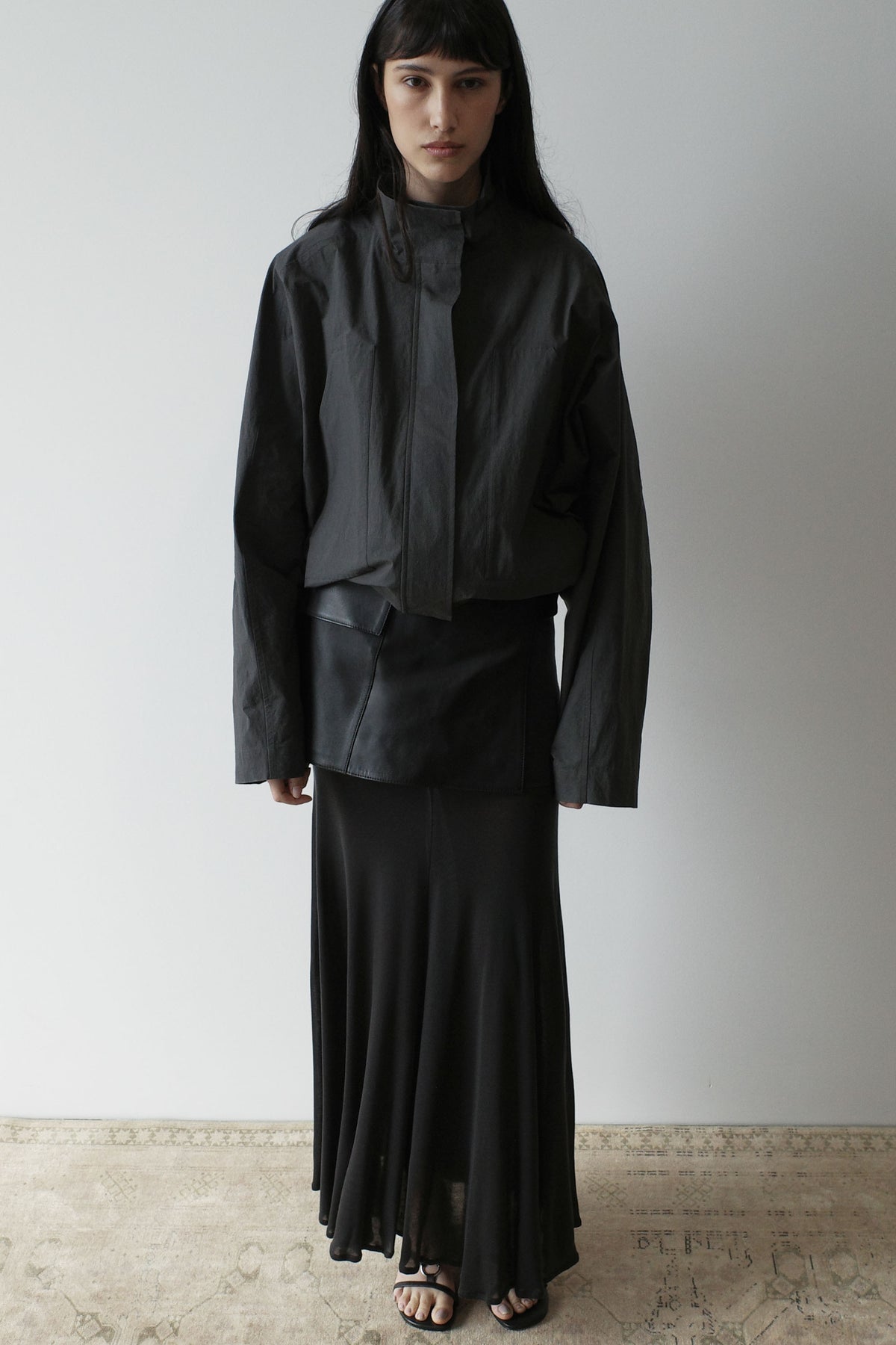 Fluid Jersey Skirt - Charcoal