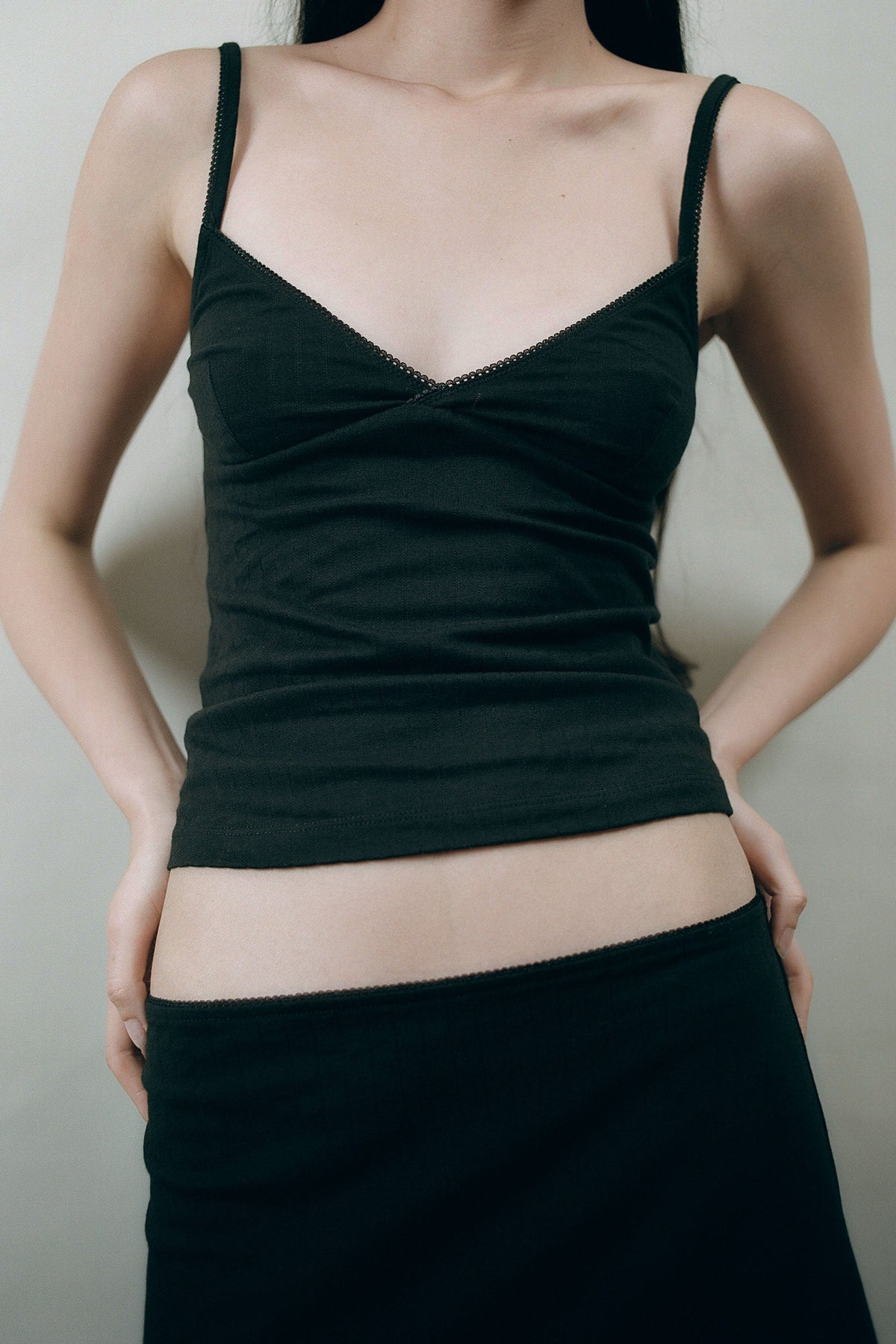 Pointelle Cami - Black