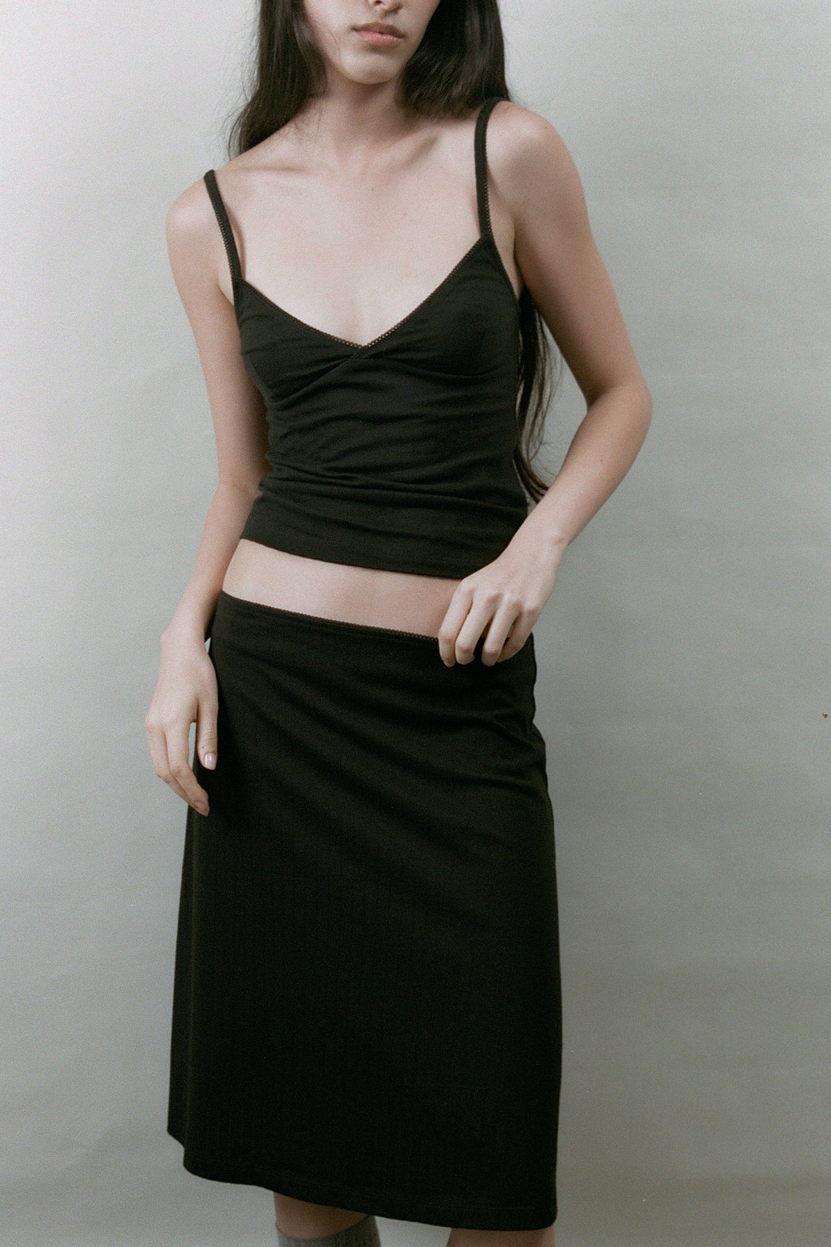 Pointelle Skirt - Black