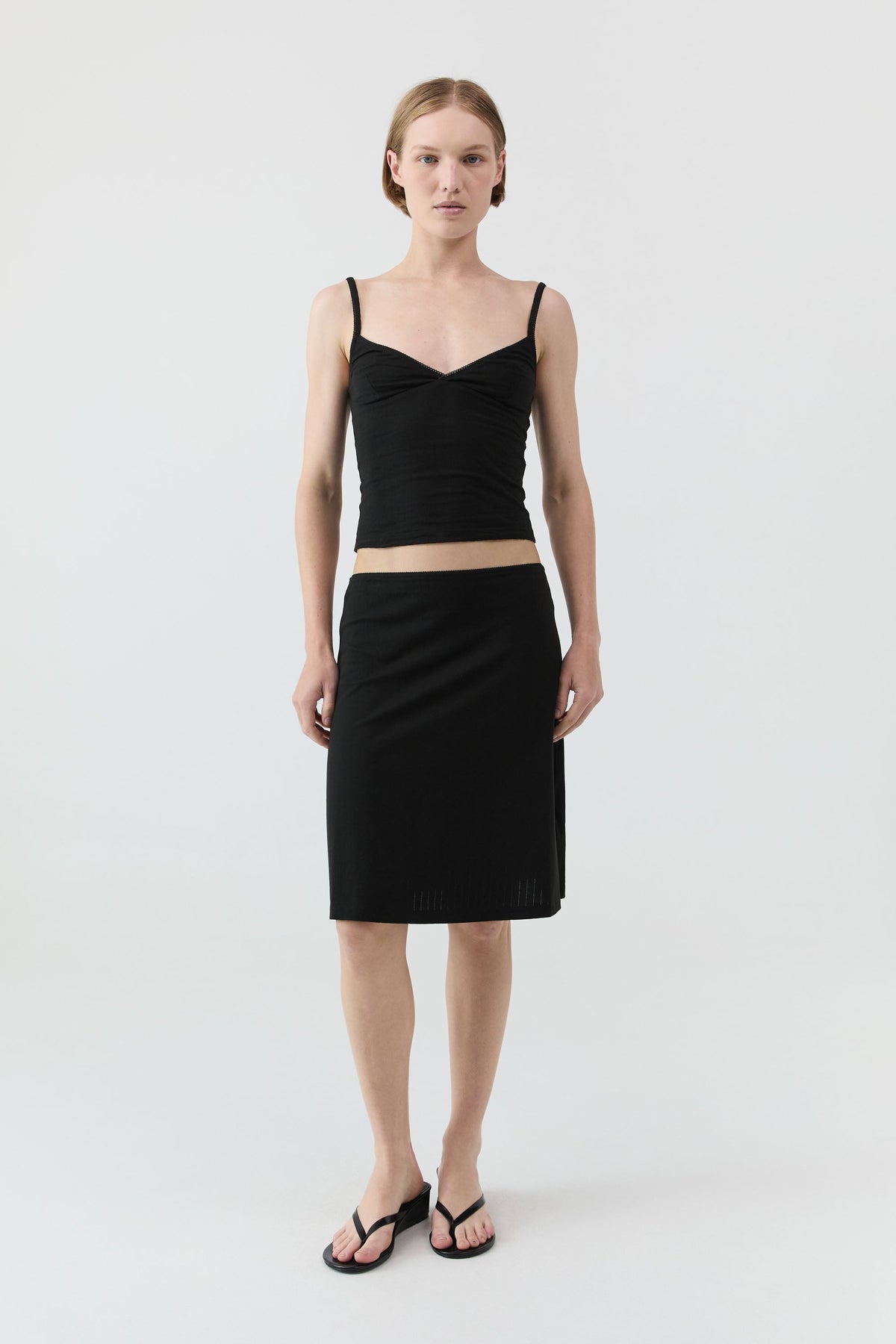 Pointelle Skirt - Black