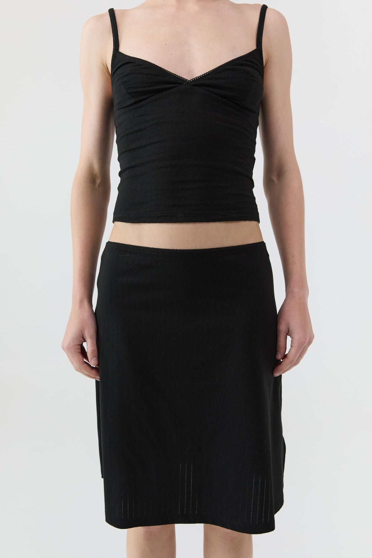 Pointelle Skirt - Black