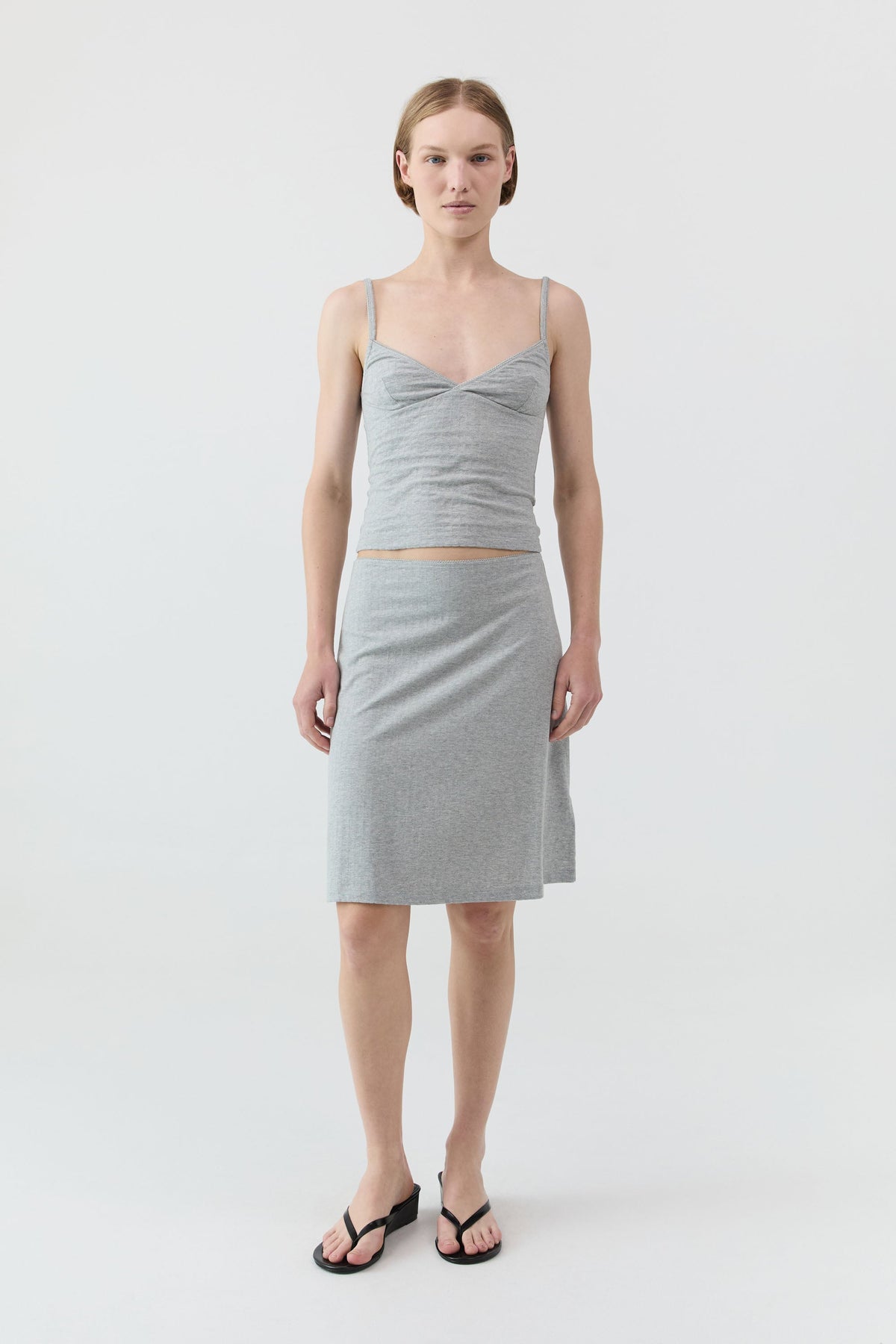 Pointelle Cami - Grey Marle