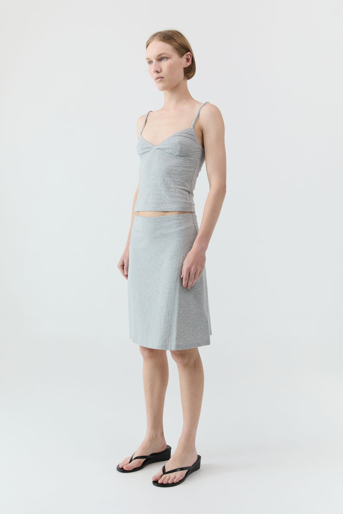 Pointelle Cami - Grey Marle
