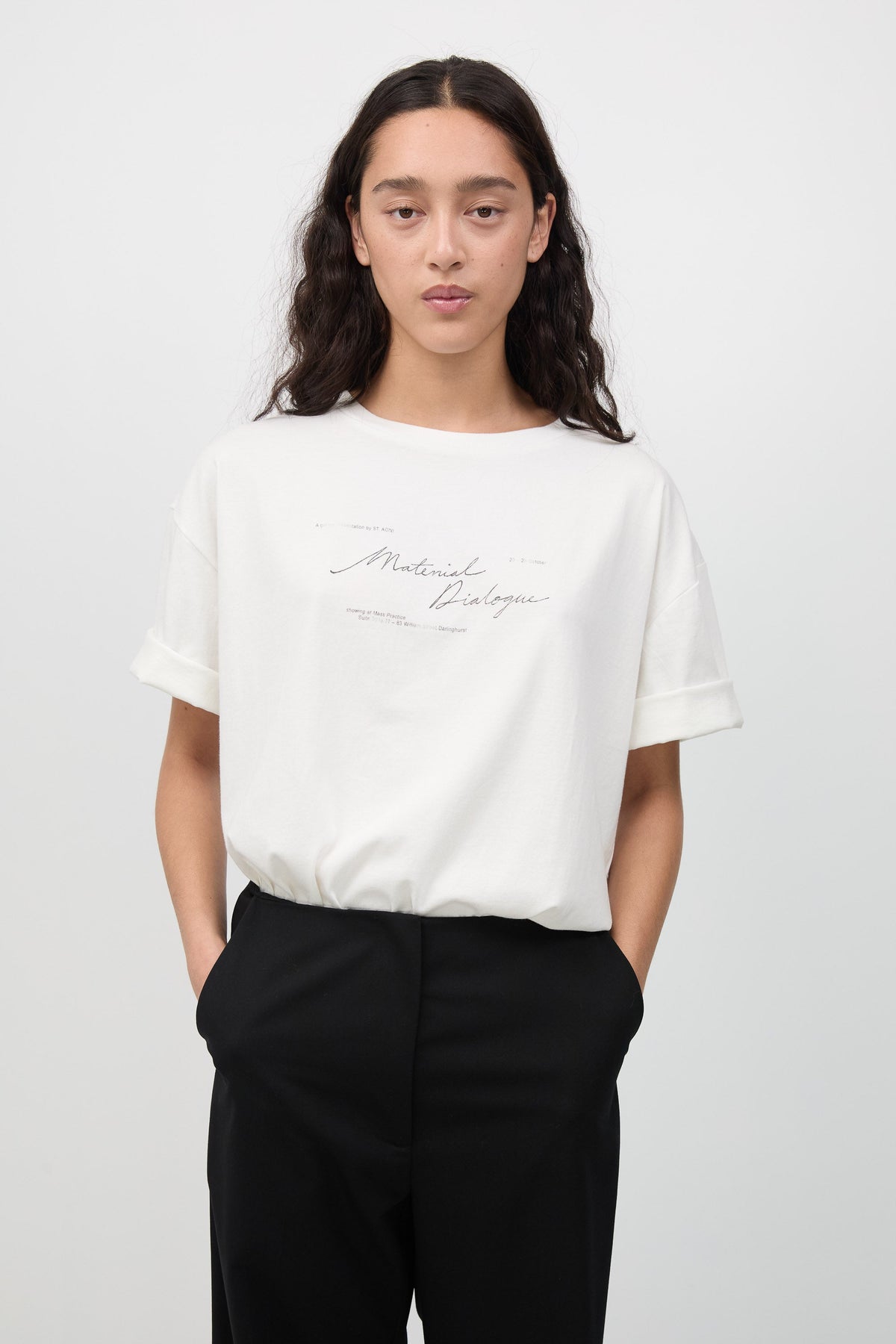 Material Dialogue Tee - White