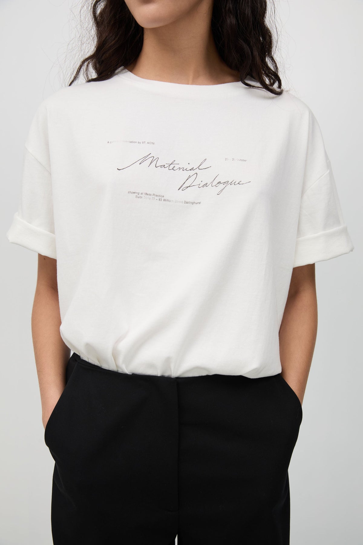 Material Dialogue Tee - White