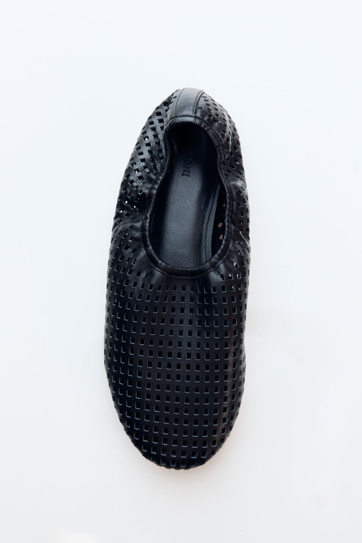 Perforated Ballet Flat - Black