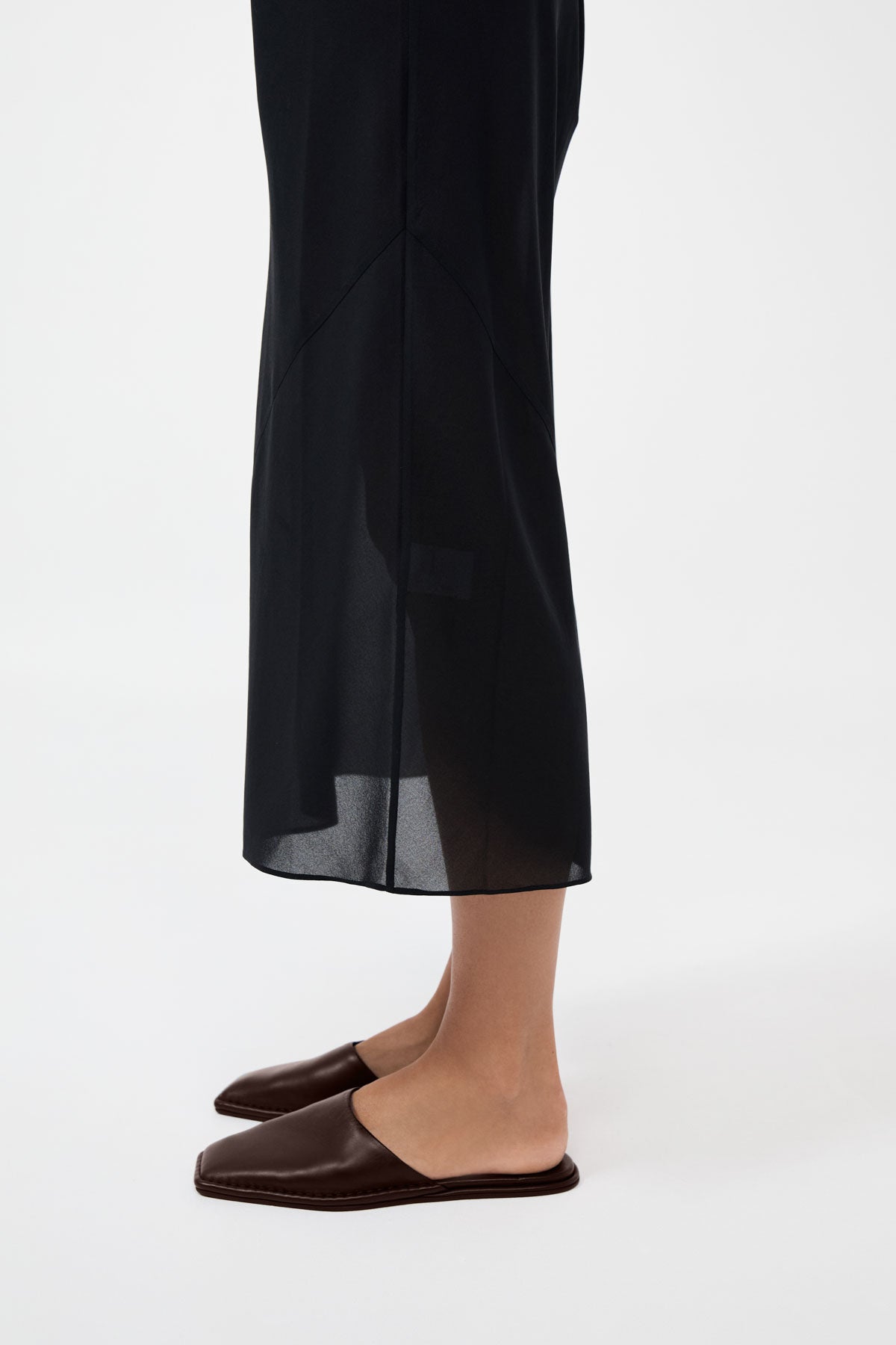 Soft Square Toe Flat - Chocolate