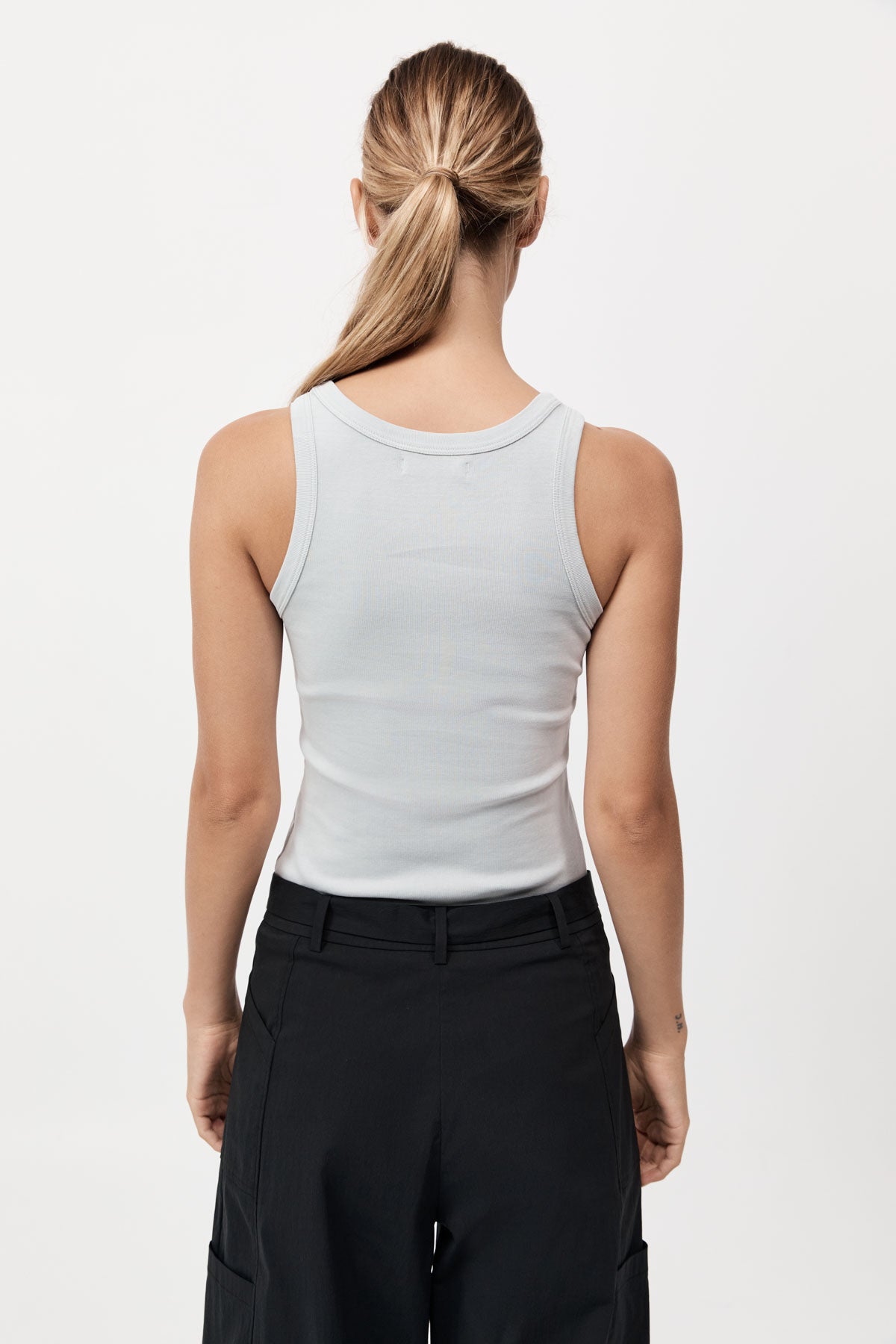 Organic Cotton Bateau Tank - Silver
