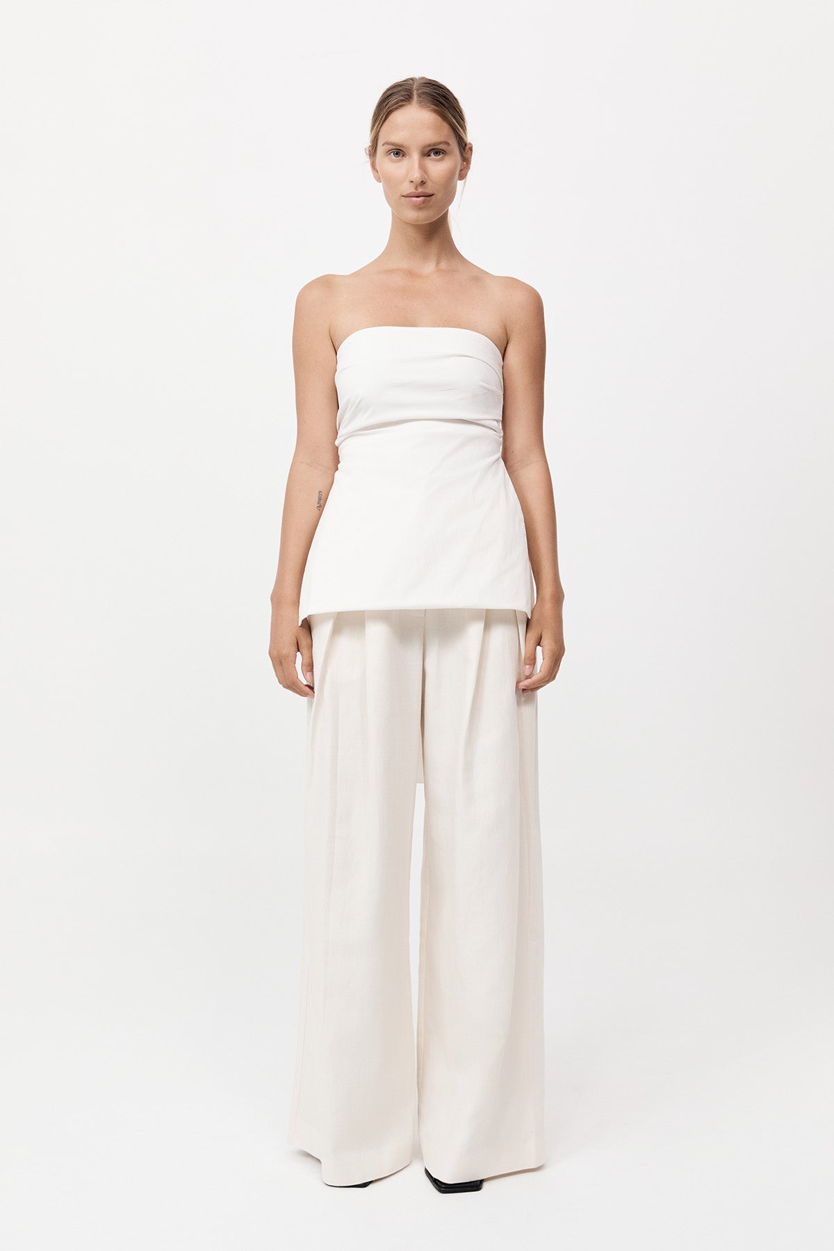 Strapless Tie Back Top - Off White