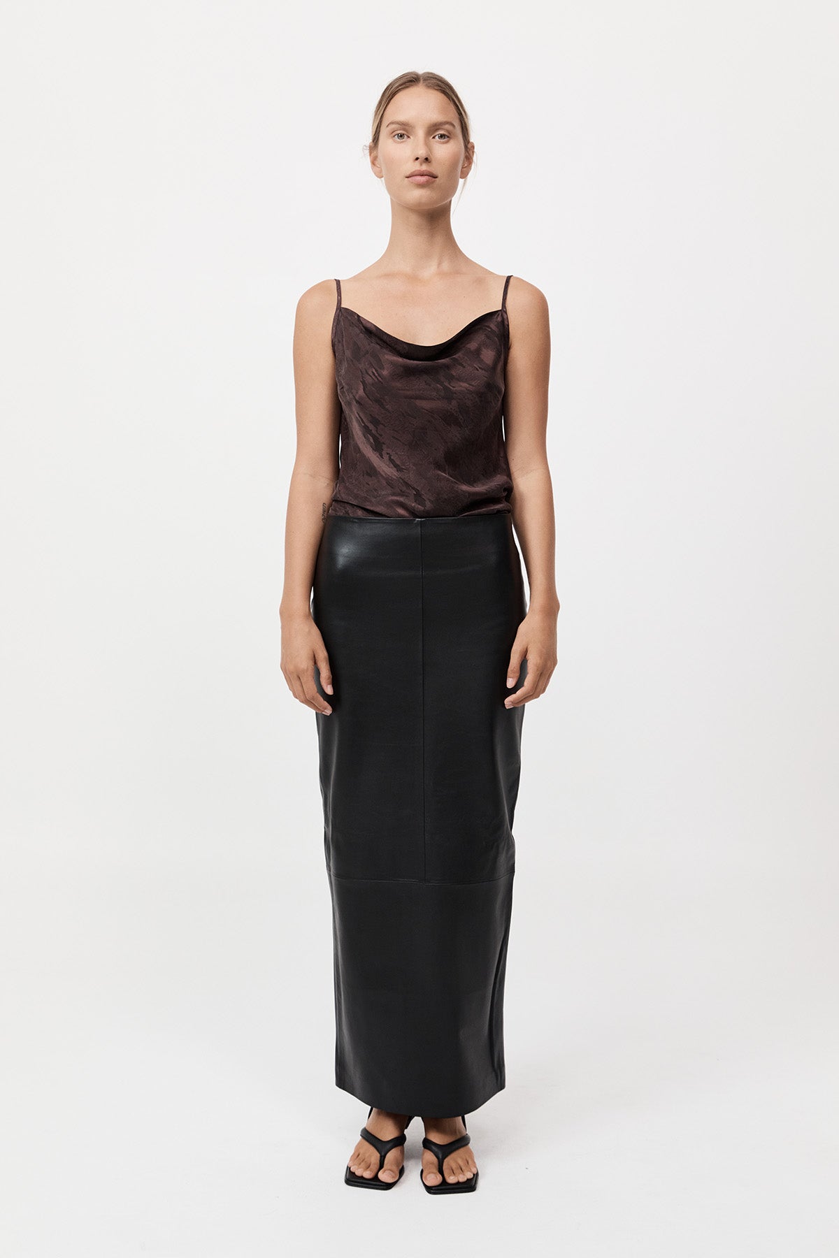 Bias Slip Cami - Chocolate Plum