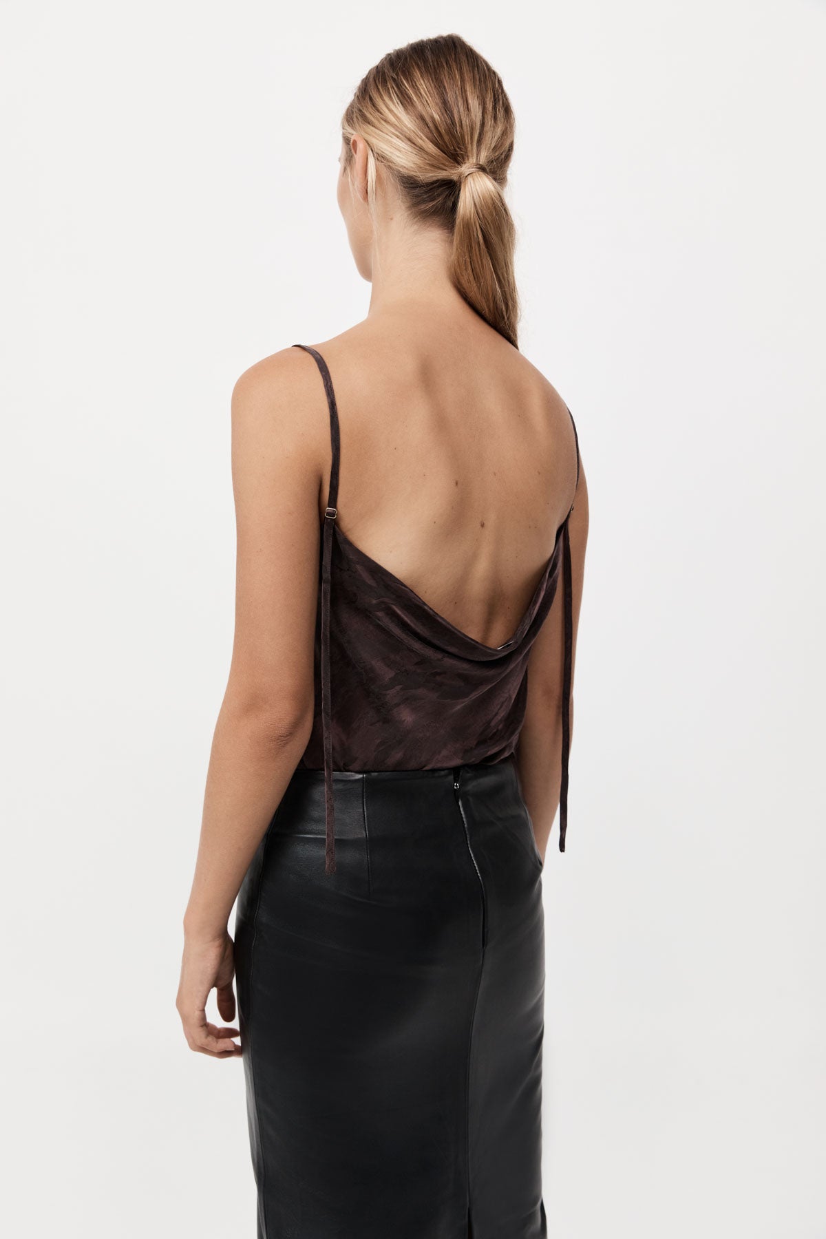 Bias Slip Cami - Chocolate Plum