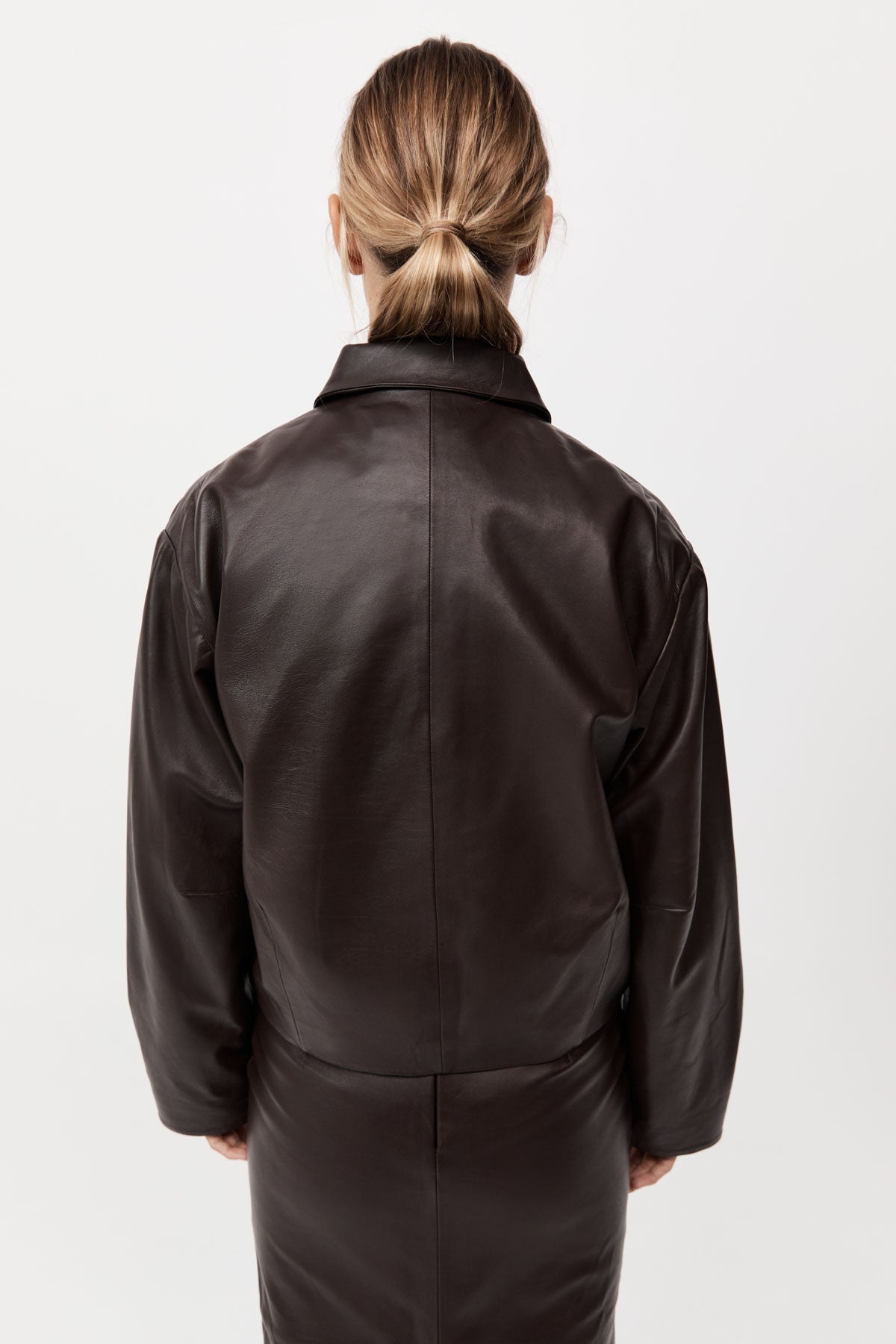 Cocoon Leather Jacket - Chocolate