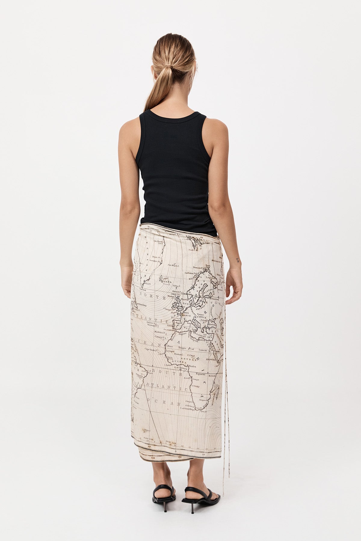 Silk Wrap Tie Skirt - Atlas