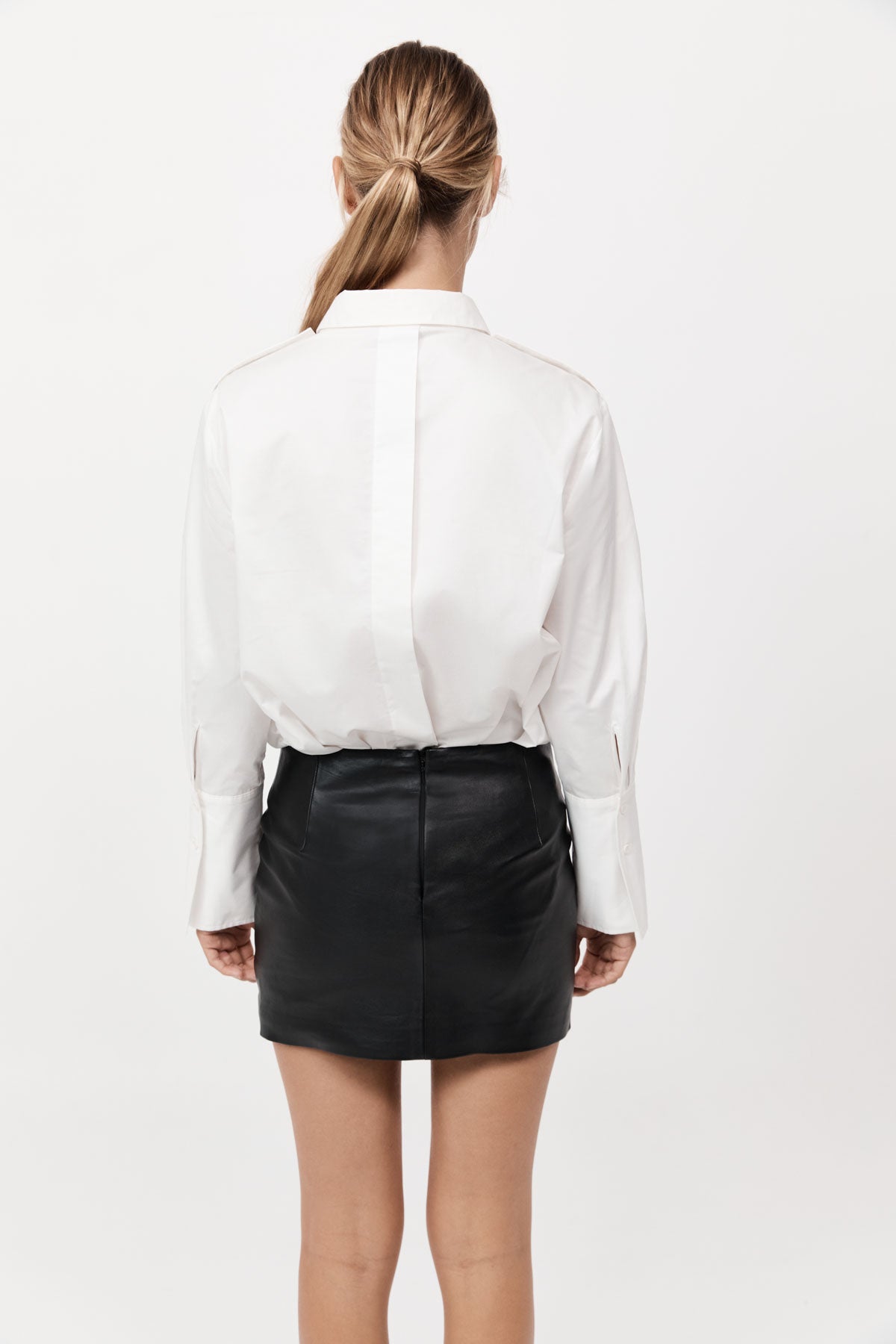 Leather Mini Skirt - Black