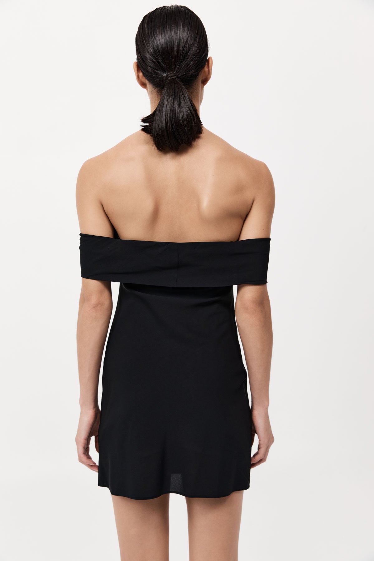 Off Shoulder Mini Dress - Black