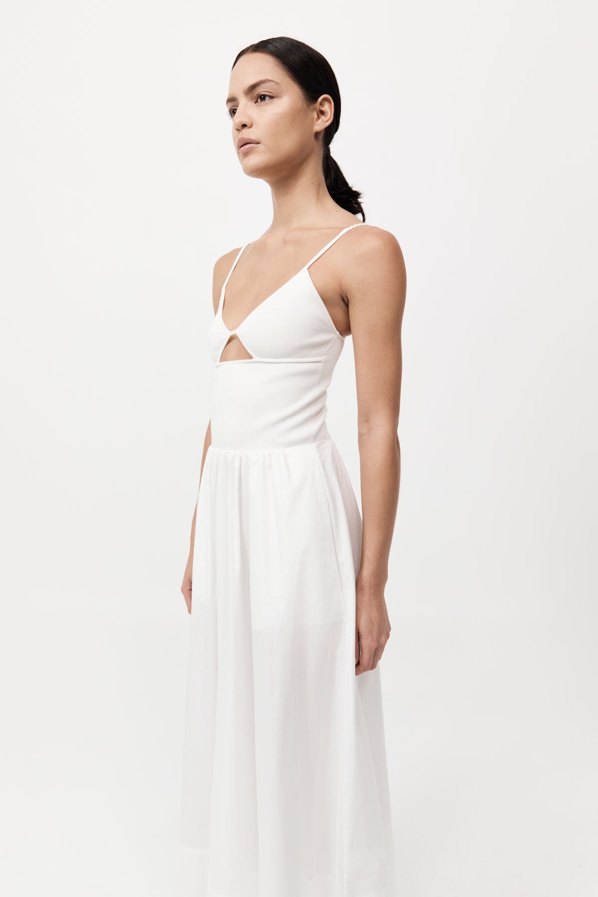Knit Cami Dress - White