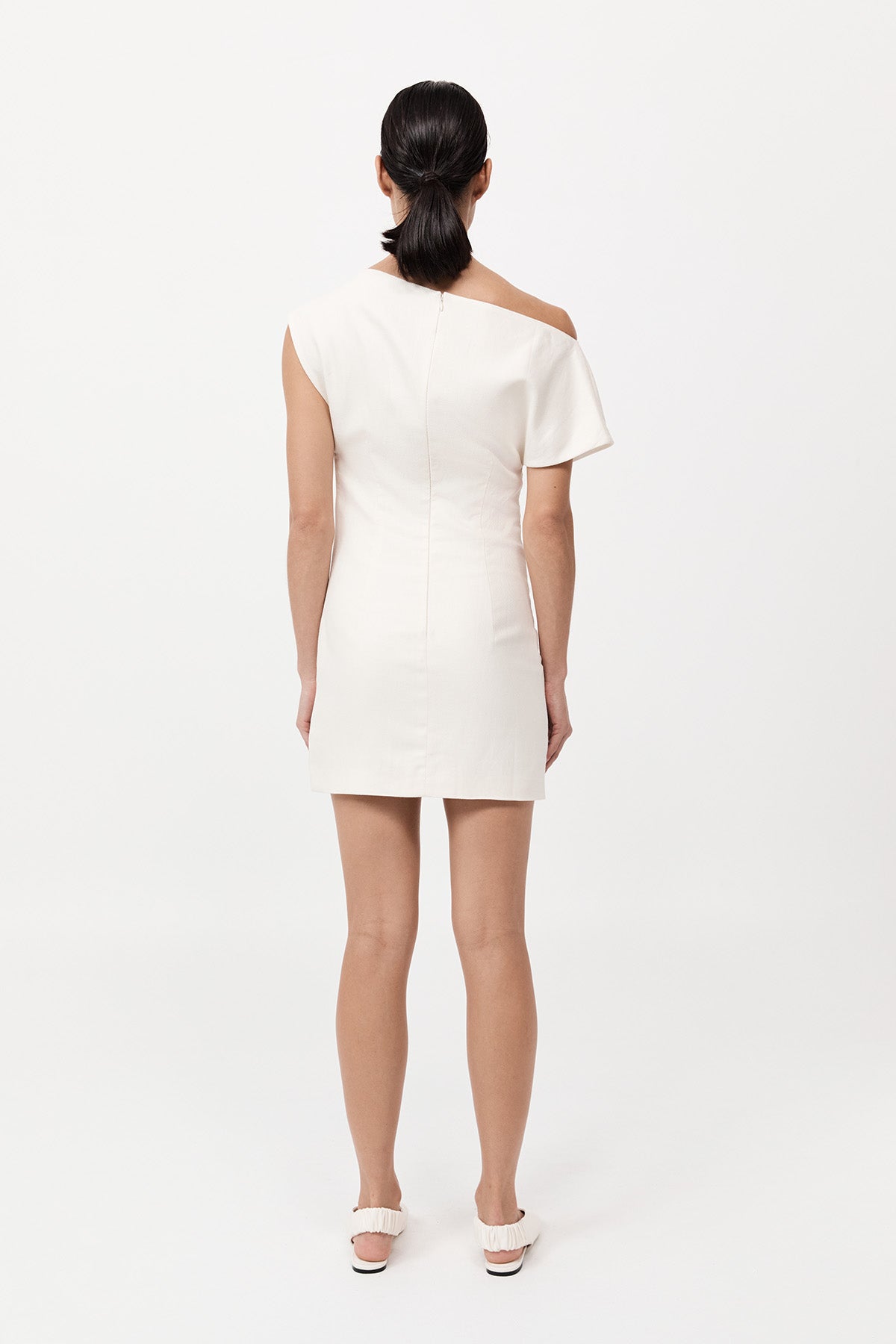 Asymmetric Mini Dress - Ivory