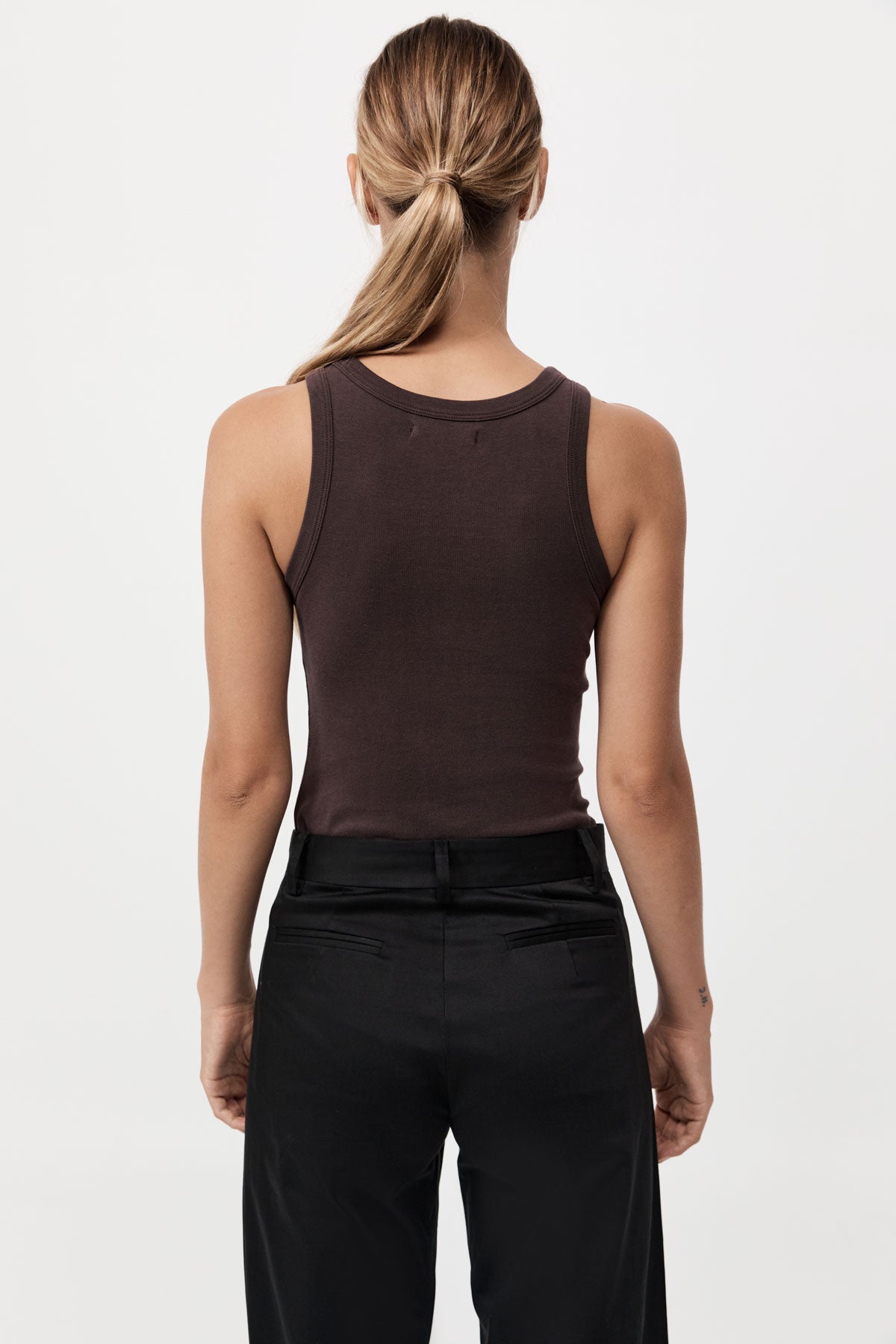 Organic Cotton Bateau Tank - Raisin