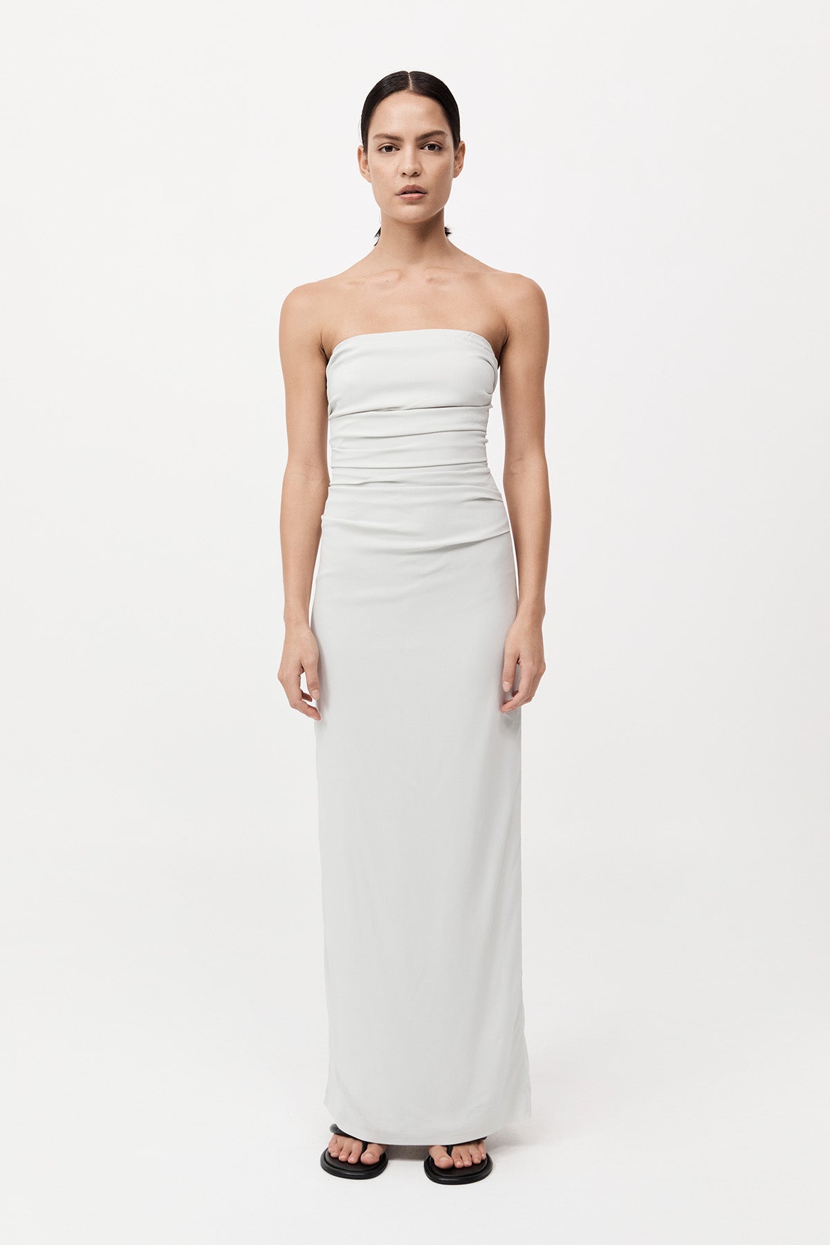 Strapless Tie Back Dress - Silver