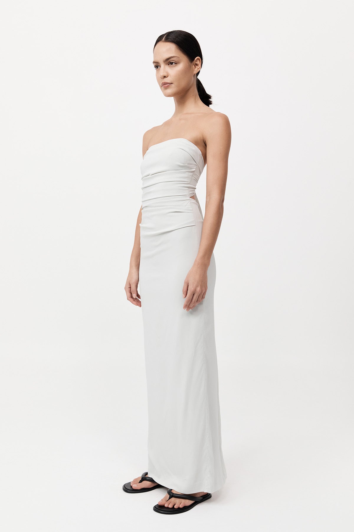 Strapless Tie Back Dress - Silver
