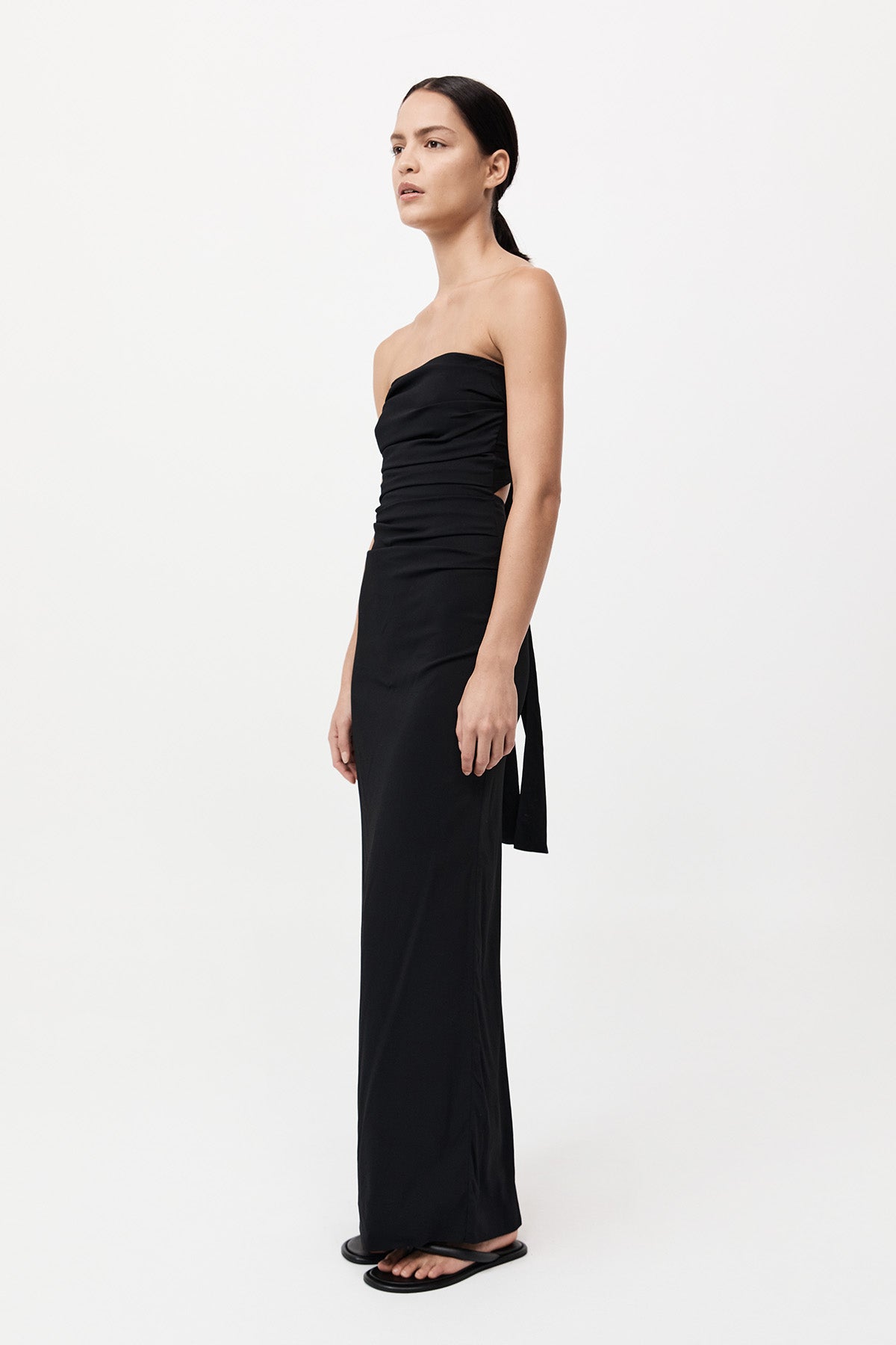 Strapless Tie Back Dress - Black