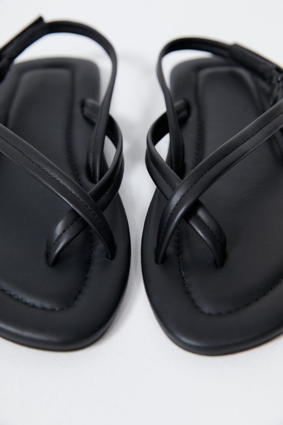 Cross Detail Sandal - Black