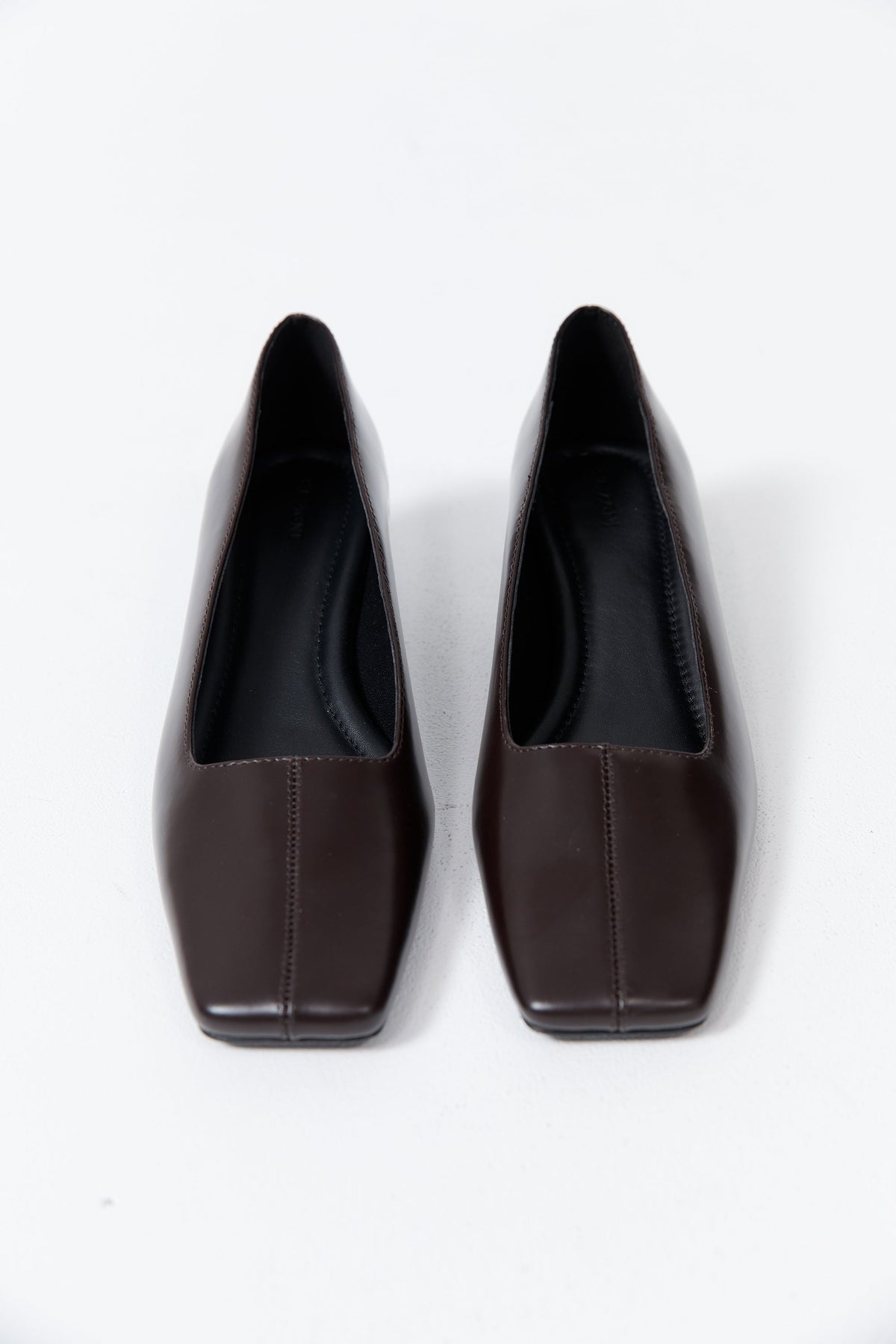 Square Toe Pump - Coffee