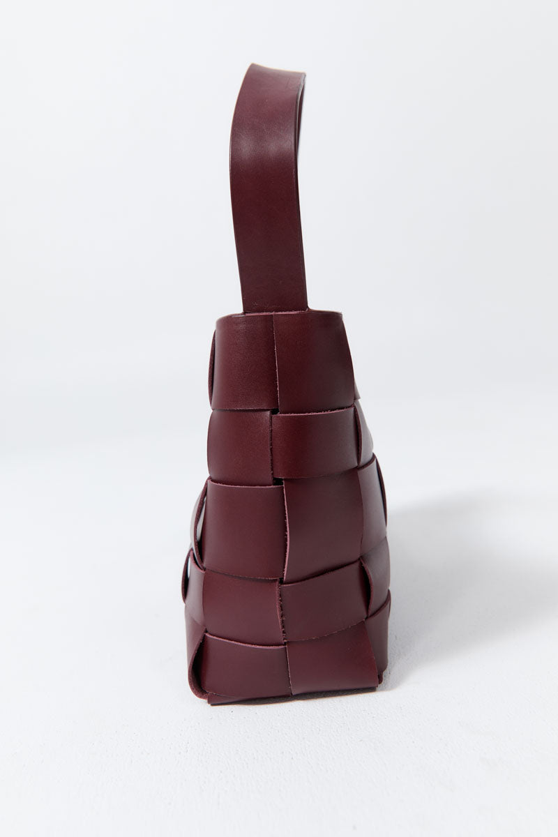 Woven Mini Tote - Plum