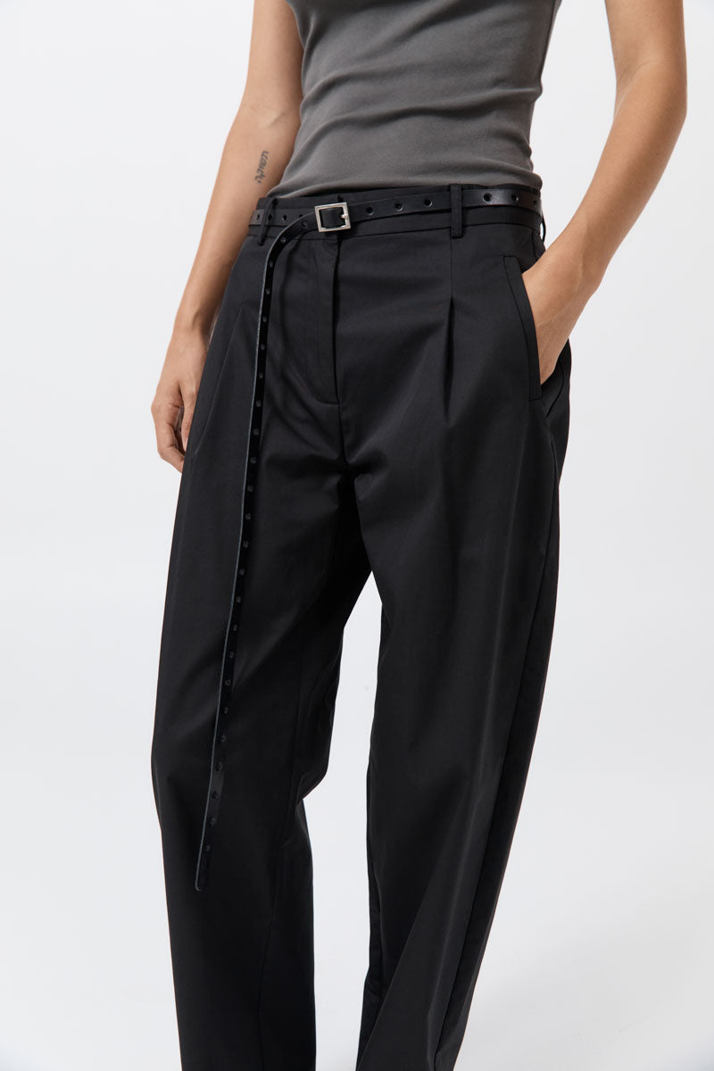 Perforated Slim Belt - Black
