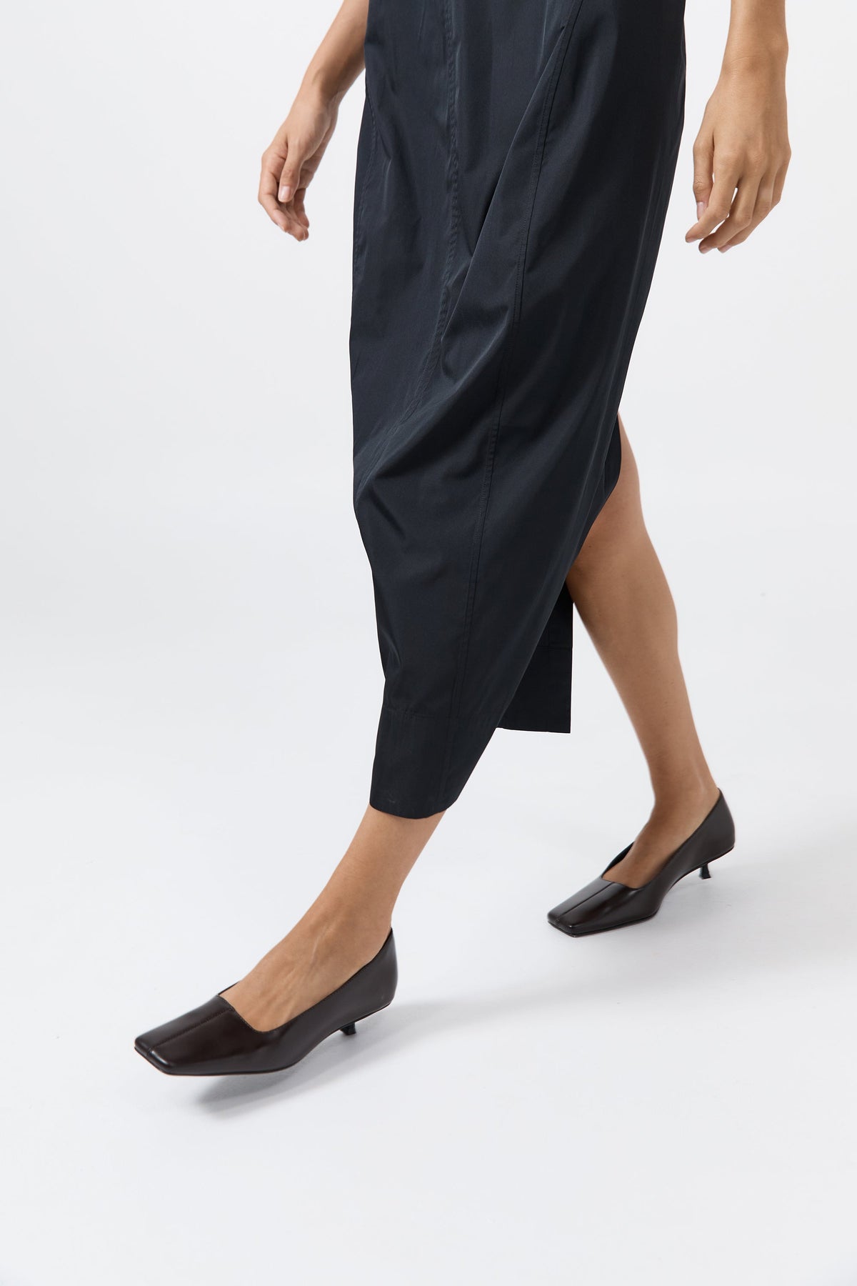 Square Toe Pump - Coffee