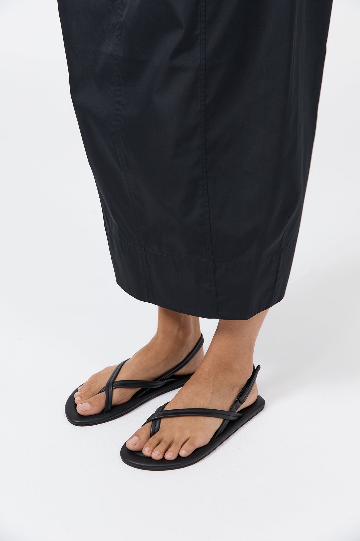 Cross Detail Sandal - Black