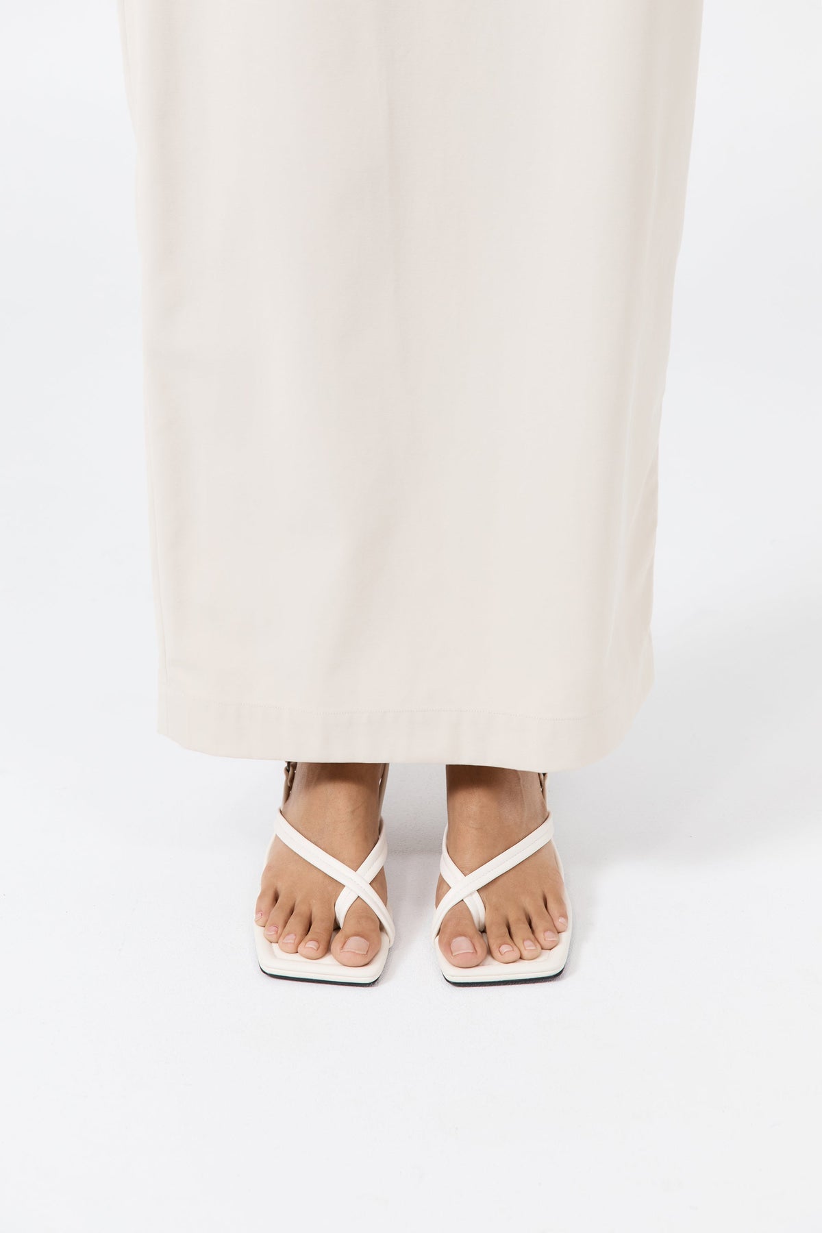 Cross Detail Heel - Off White