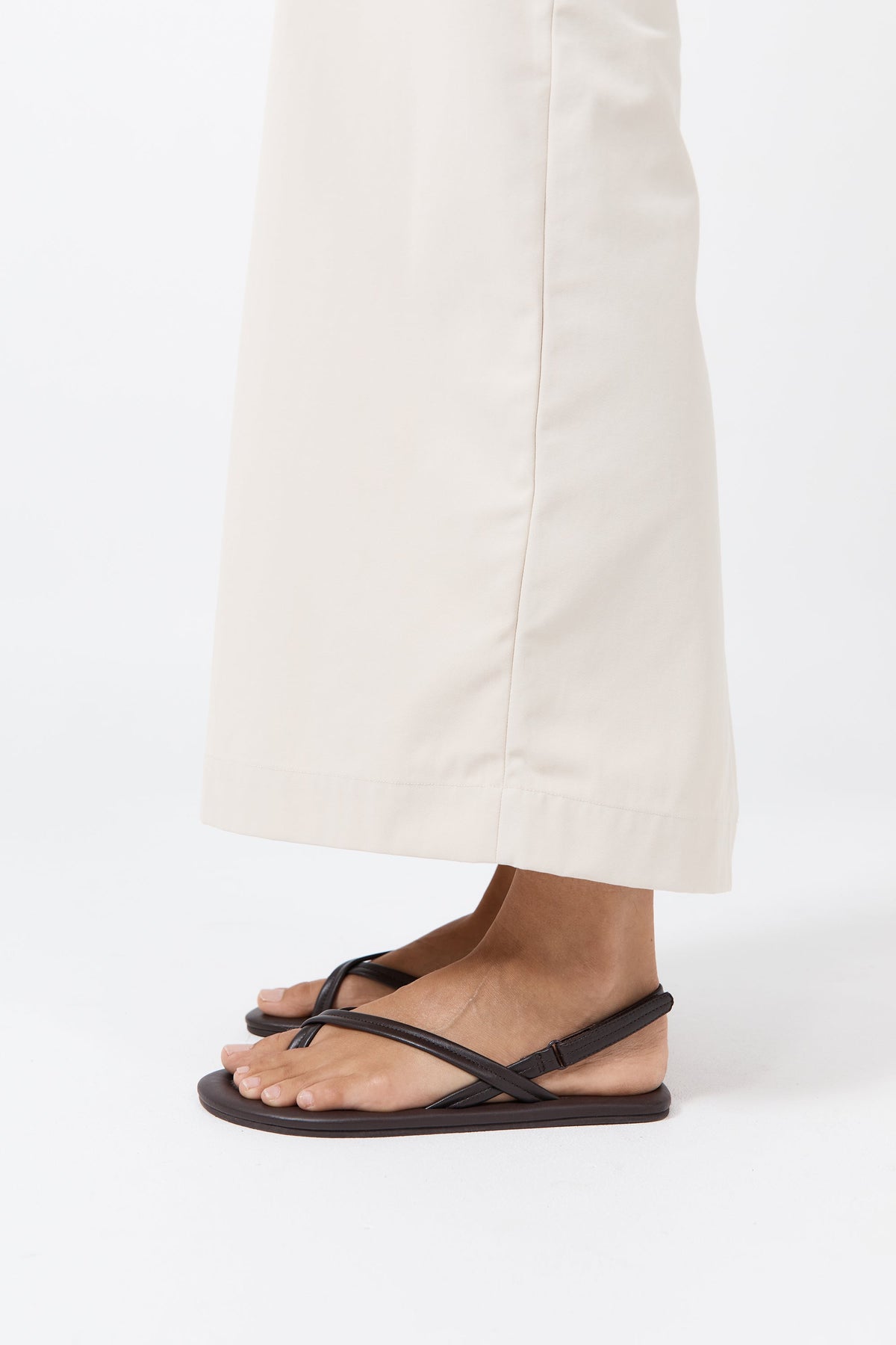 Cross Detail Sandal - Coffee