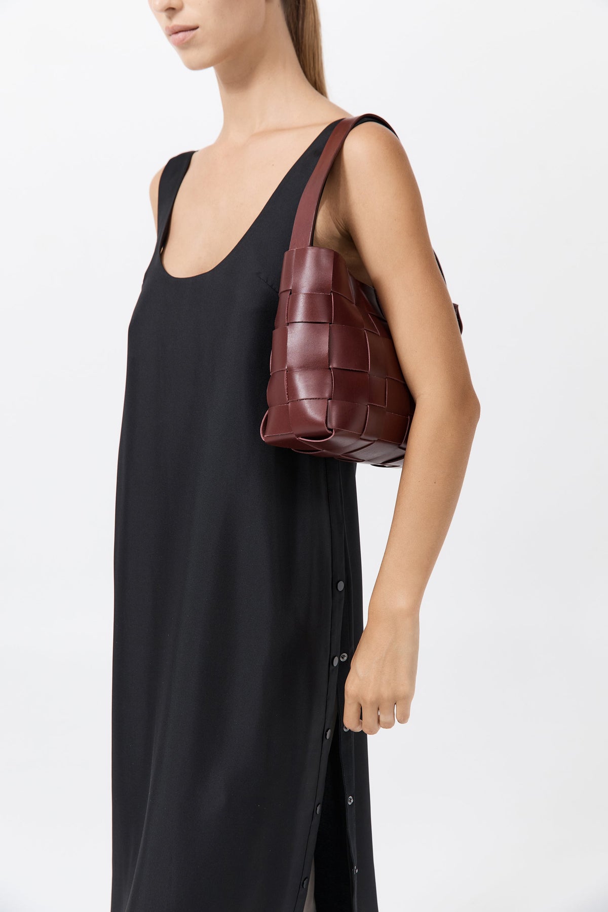 Woven Mini Tote - Plum