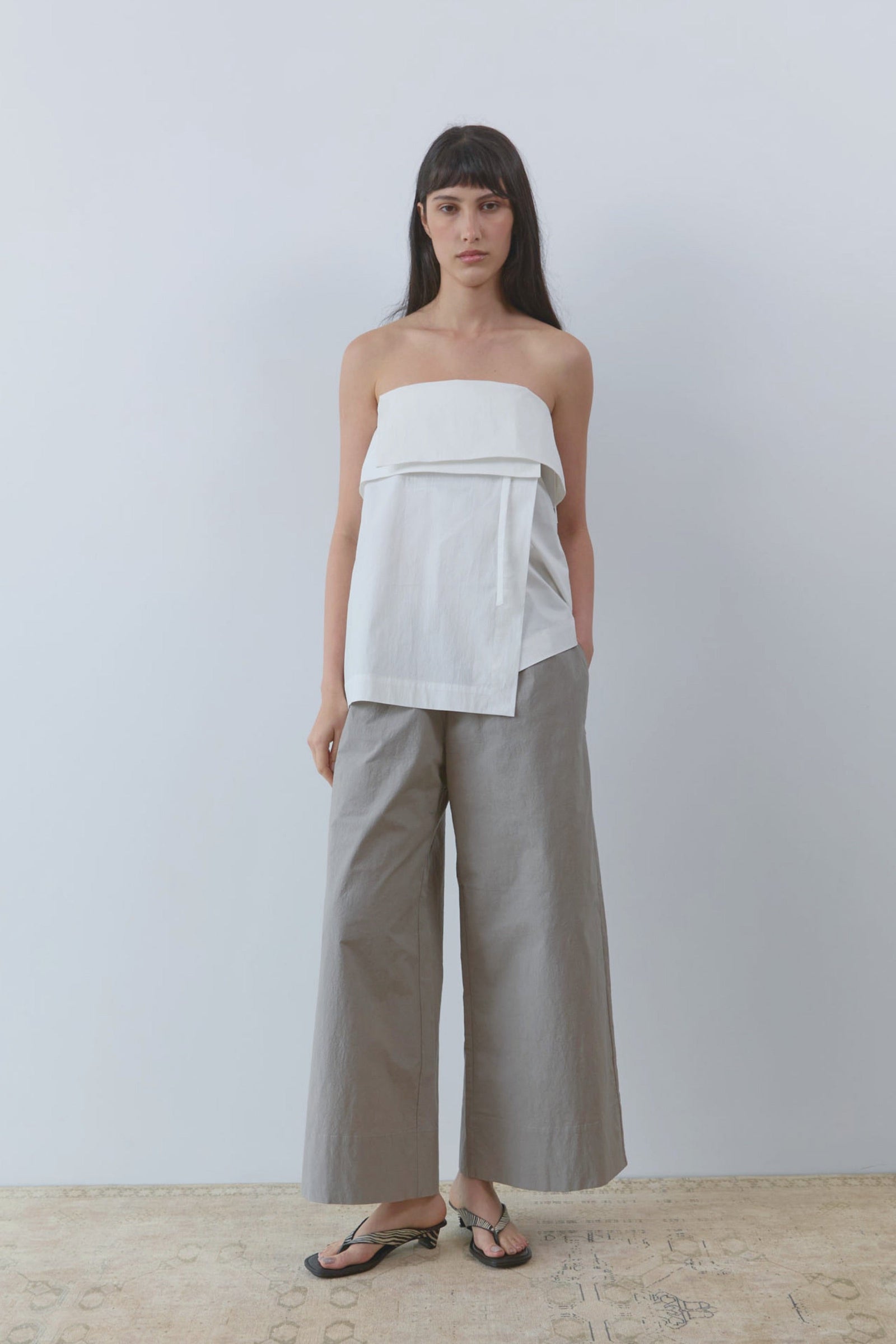 Strapless Wrap Top - Off White