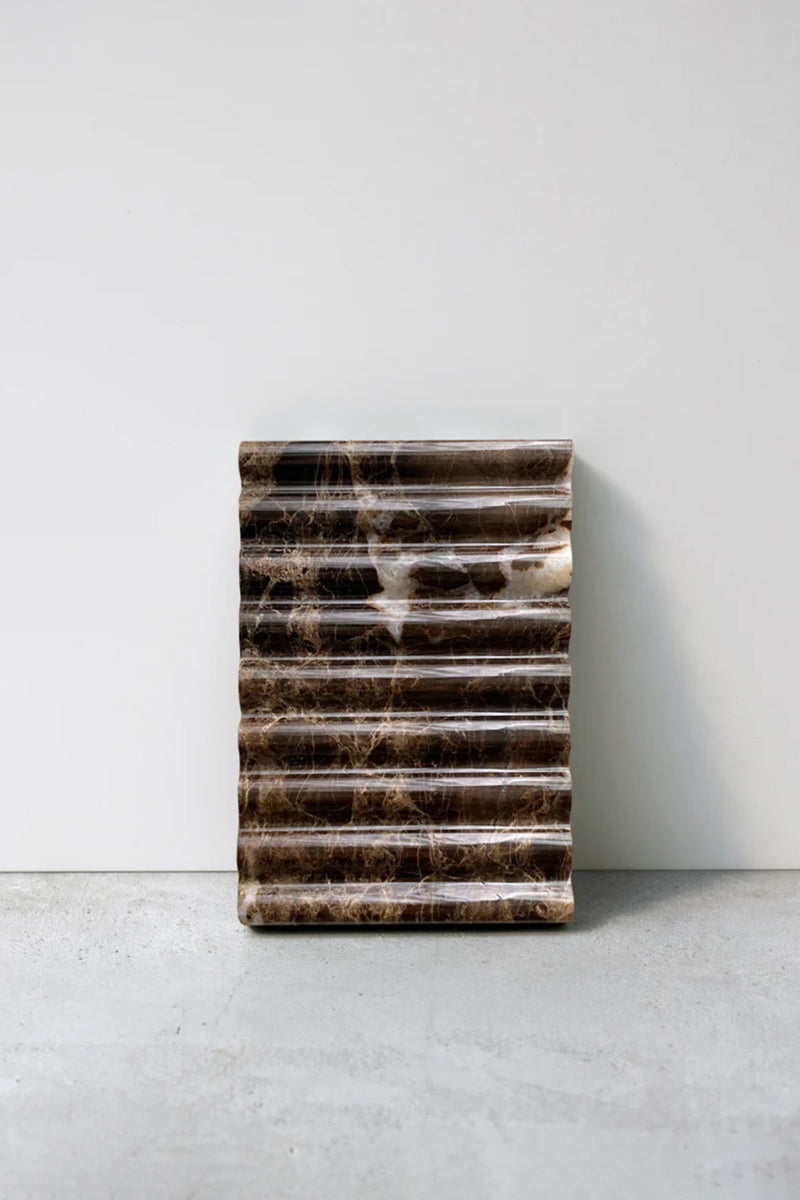 Dark Emperador Brown Marble Soap Dish - By Binu Binu