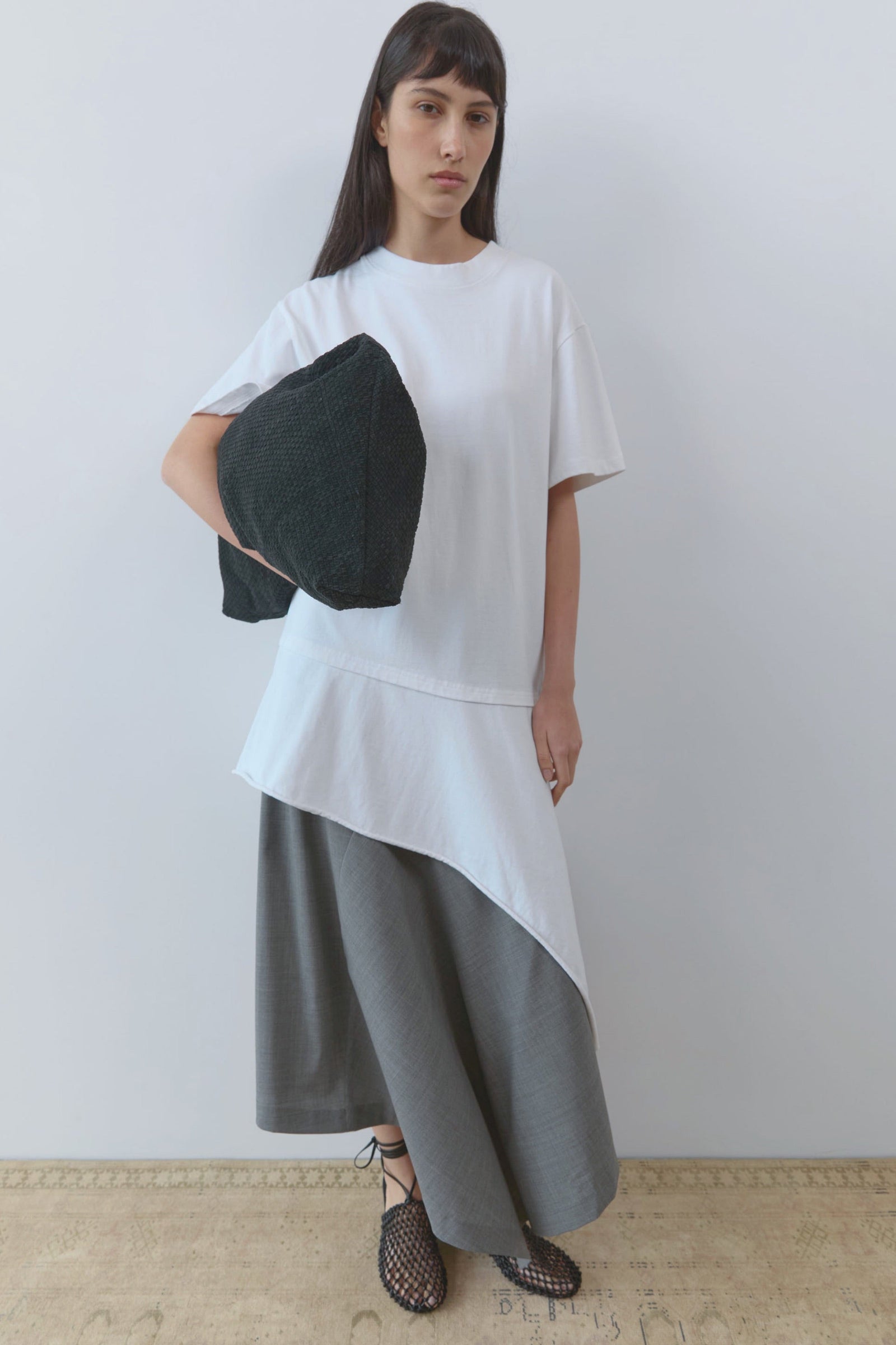 Layered Tee Mini Dress - Off White