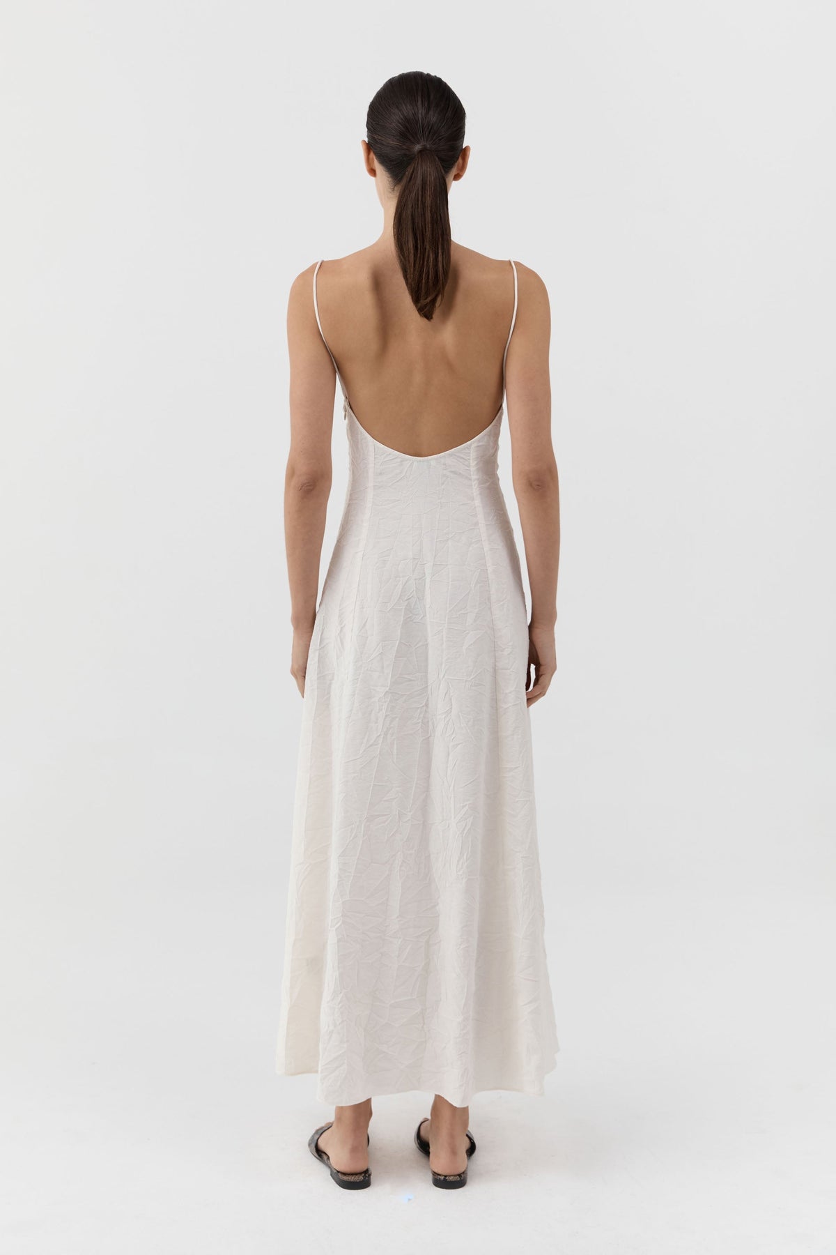 90s Crushed Silk Slip Dress - Talco