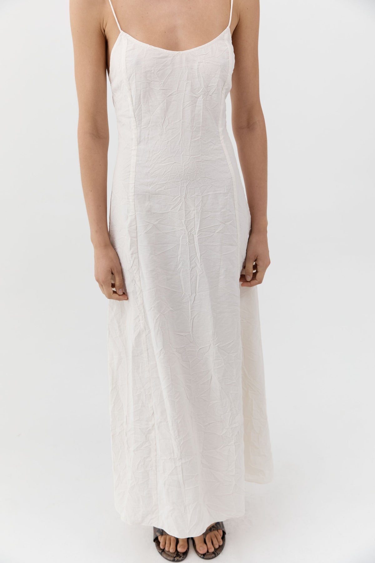 90s Crushed Silk Slip Dress - Talco