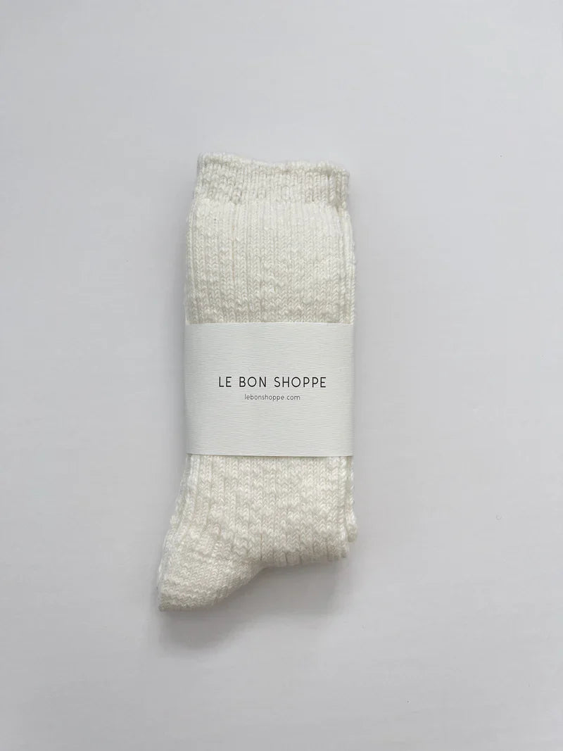 Cottage Socks by Le Bon Shoppe - White Linen