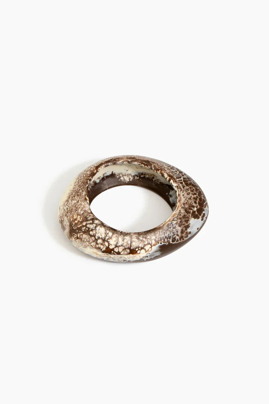St. Agni | Medium Rock Bangle by Dinosaur Designs - Cappuccino
