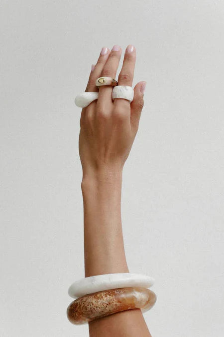 Band Ring by Dinosaur Designs - Cream