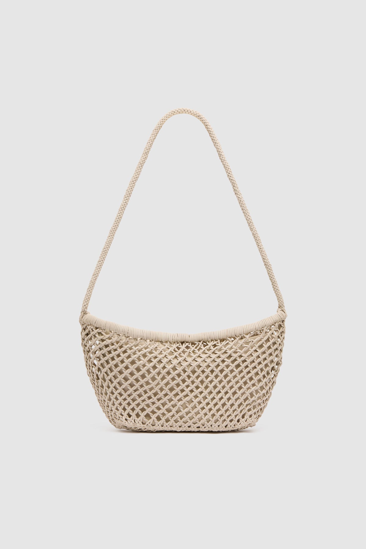 Mesh Crescent Bag - Ecru