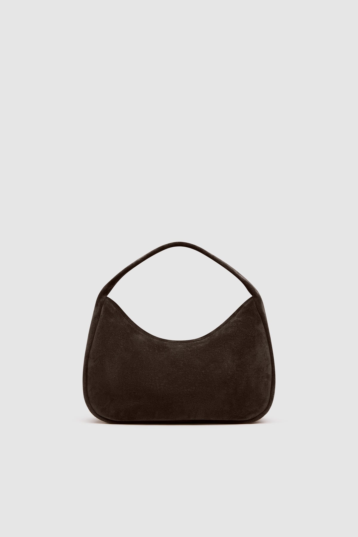 Suede Large Bon Bon Bag - Coffee