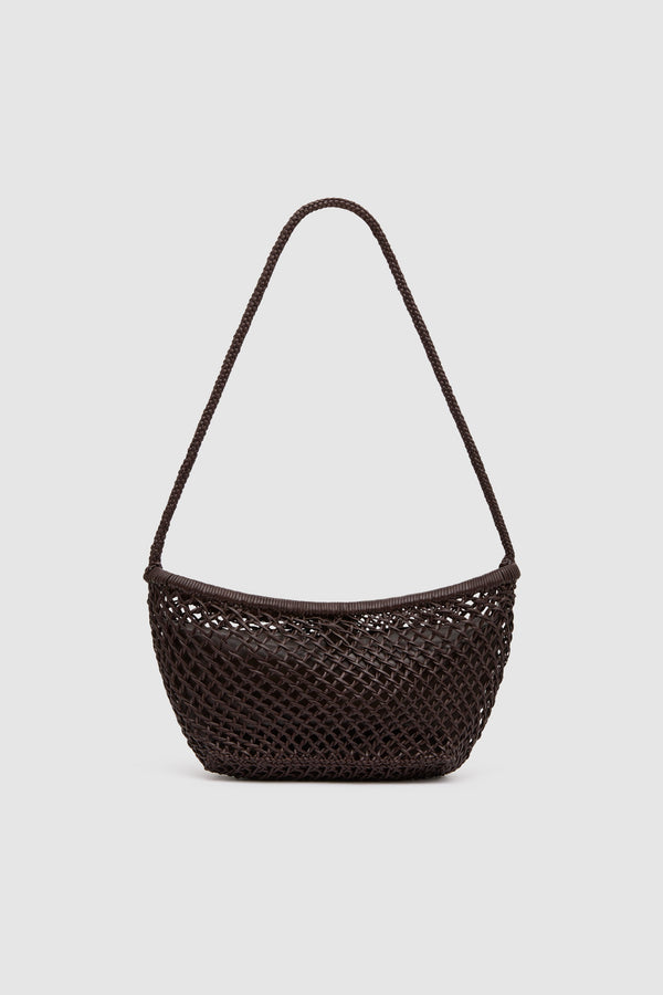Mesh Crescent Bag - Coffee