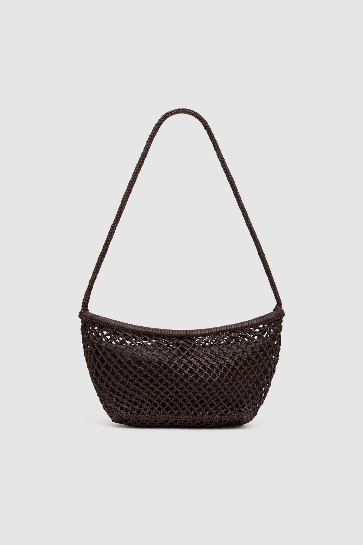 Mesh Crescent Bag - Coffee