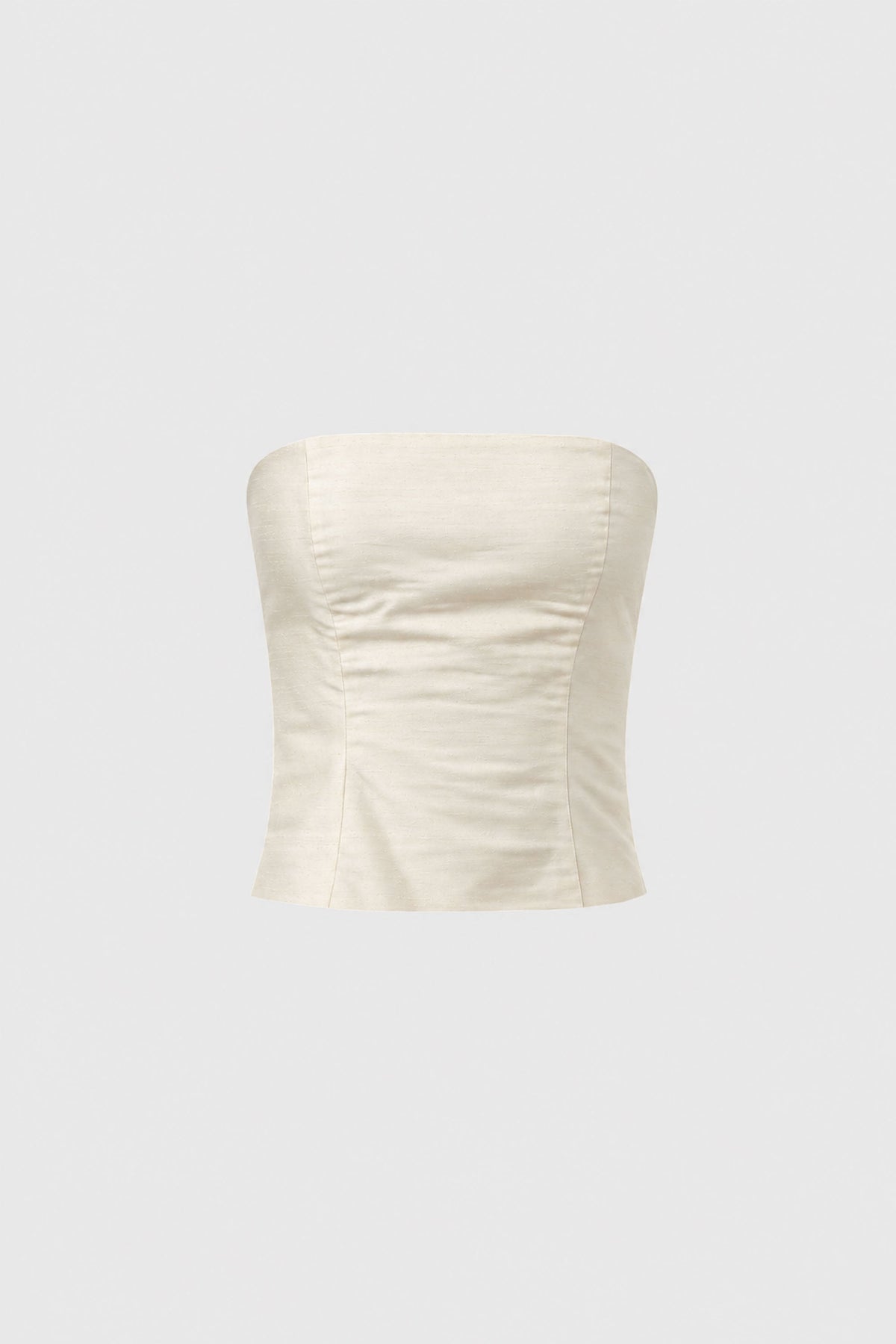 Raw Silk Minimal Bodice - Cloud Cream