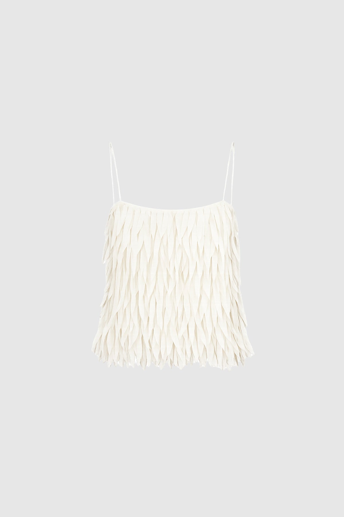 Fringe Tie Top - Talco - Ghost